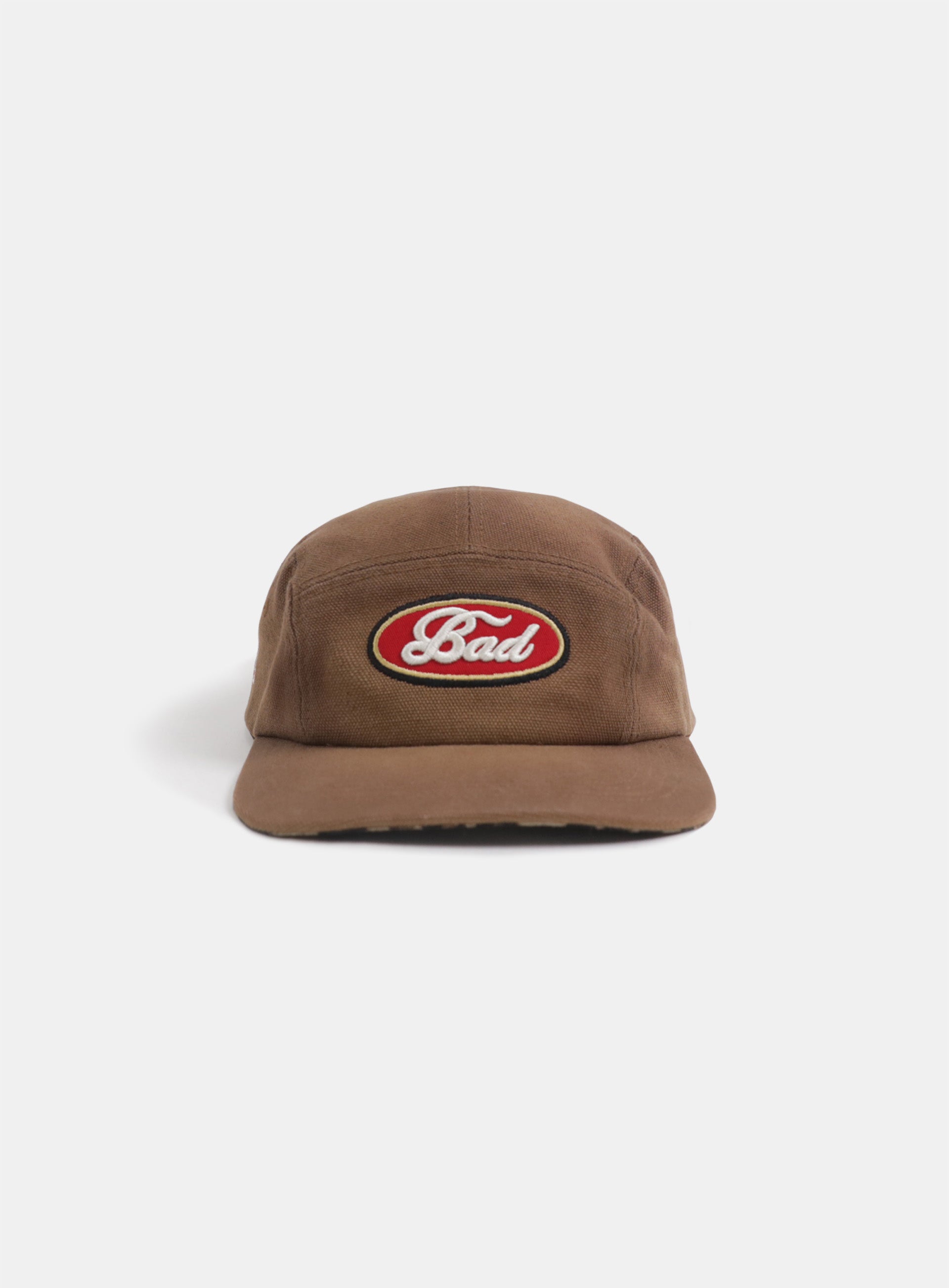 Badblood Oval Logo Washed Camp Cap Brown