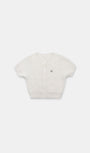 Badblood BS Mohair Round Short Sleeve Cardigan Cream