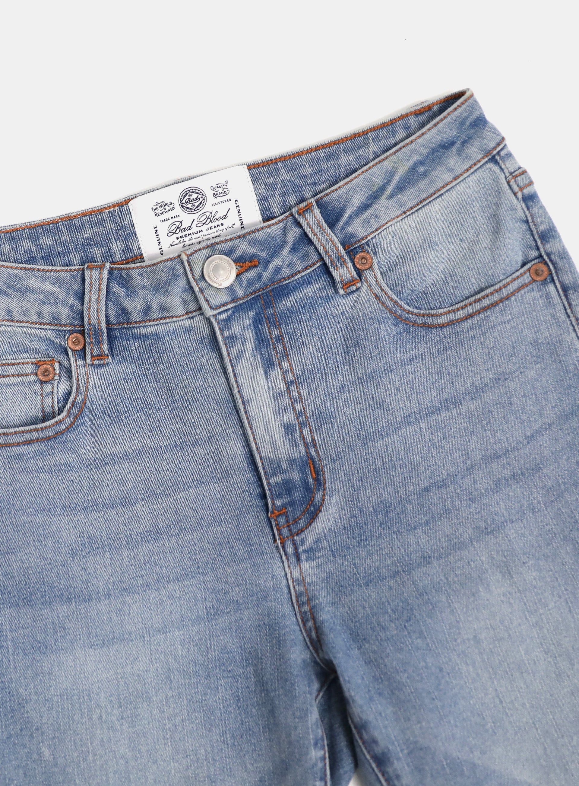 Badblood 0119 Low Rise Bootcut Jeans Light Blue