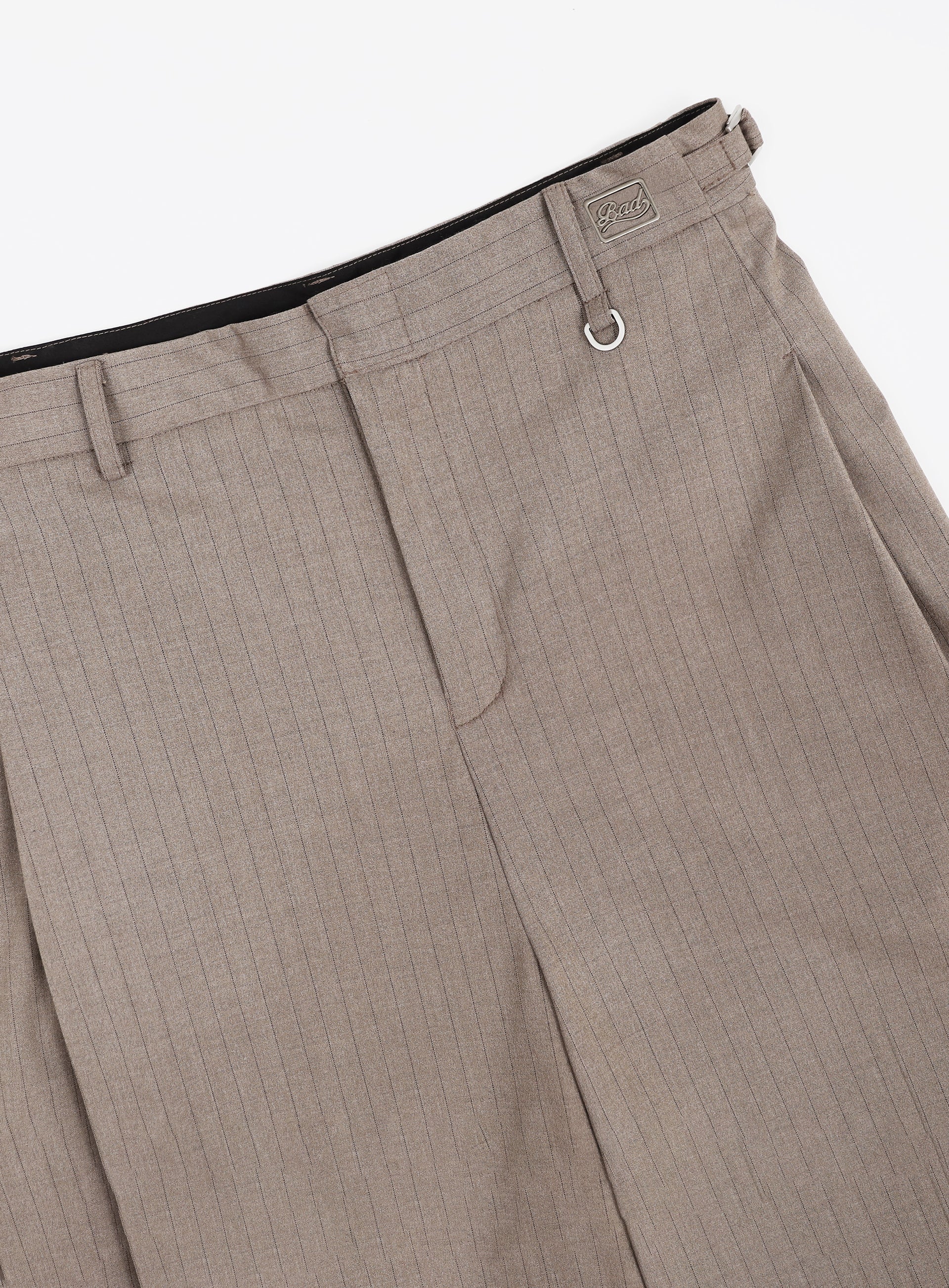 Badblood 101 Curved Slacks Brown/Stripe