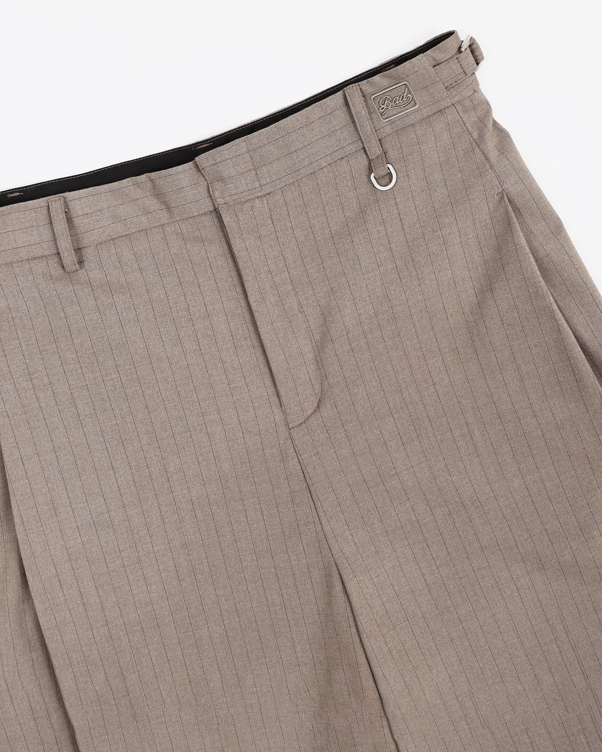 Badblood 101 Curved Slacks Brown/Stripe