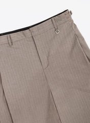 Badblood 101 Curved Slacks Brown/Stripe