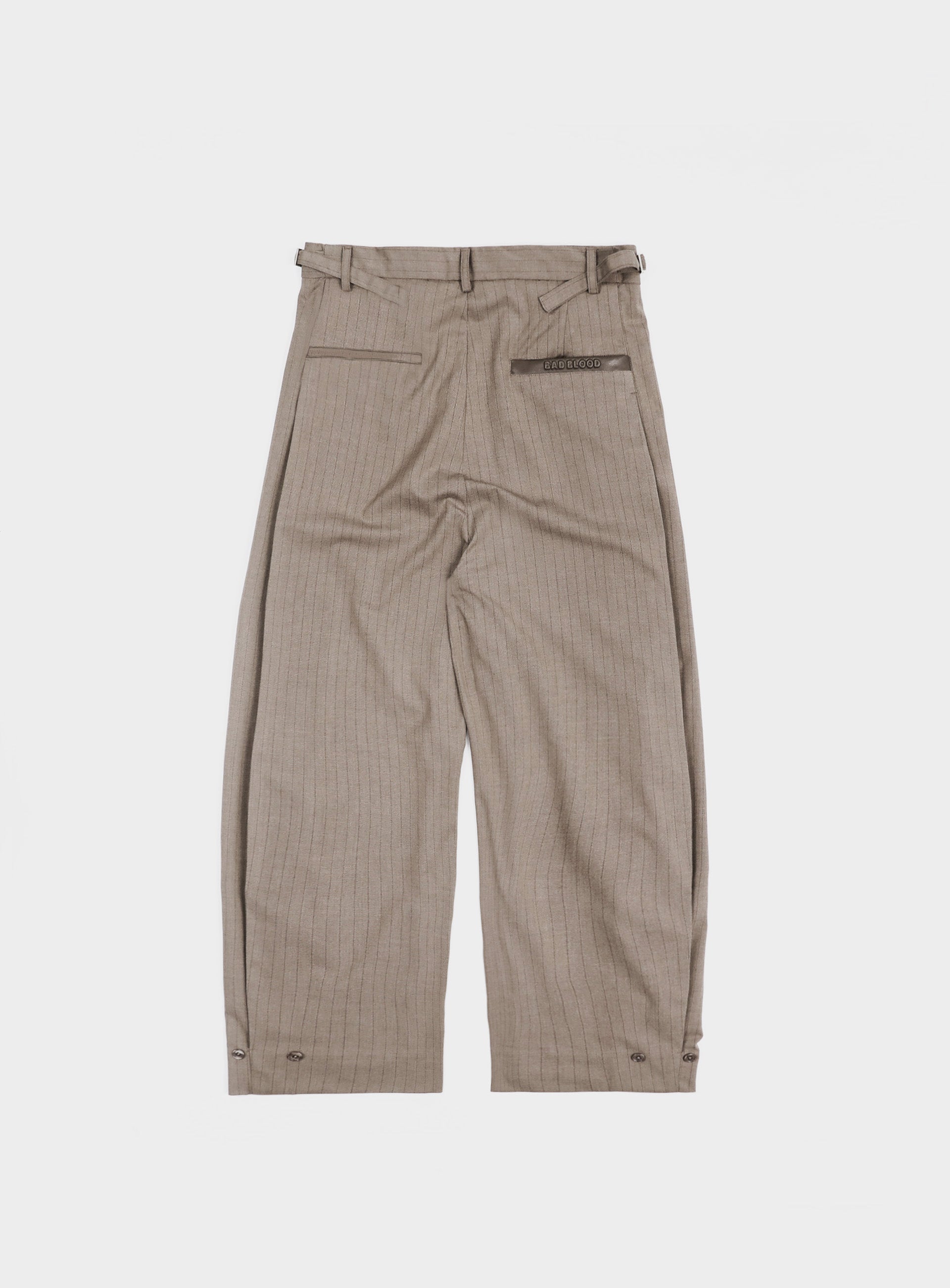 Badblood 101 Curved Slacks Brown/Stripe
