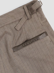 Badblood 101 Curved Slacks Brown/Stripe