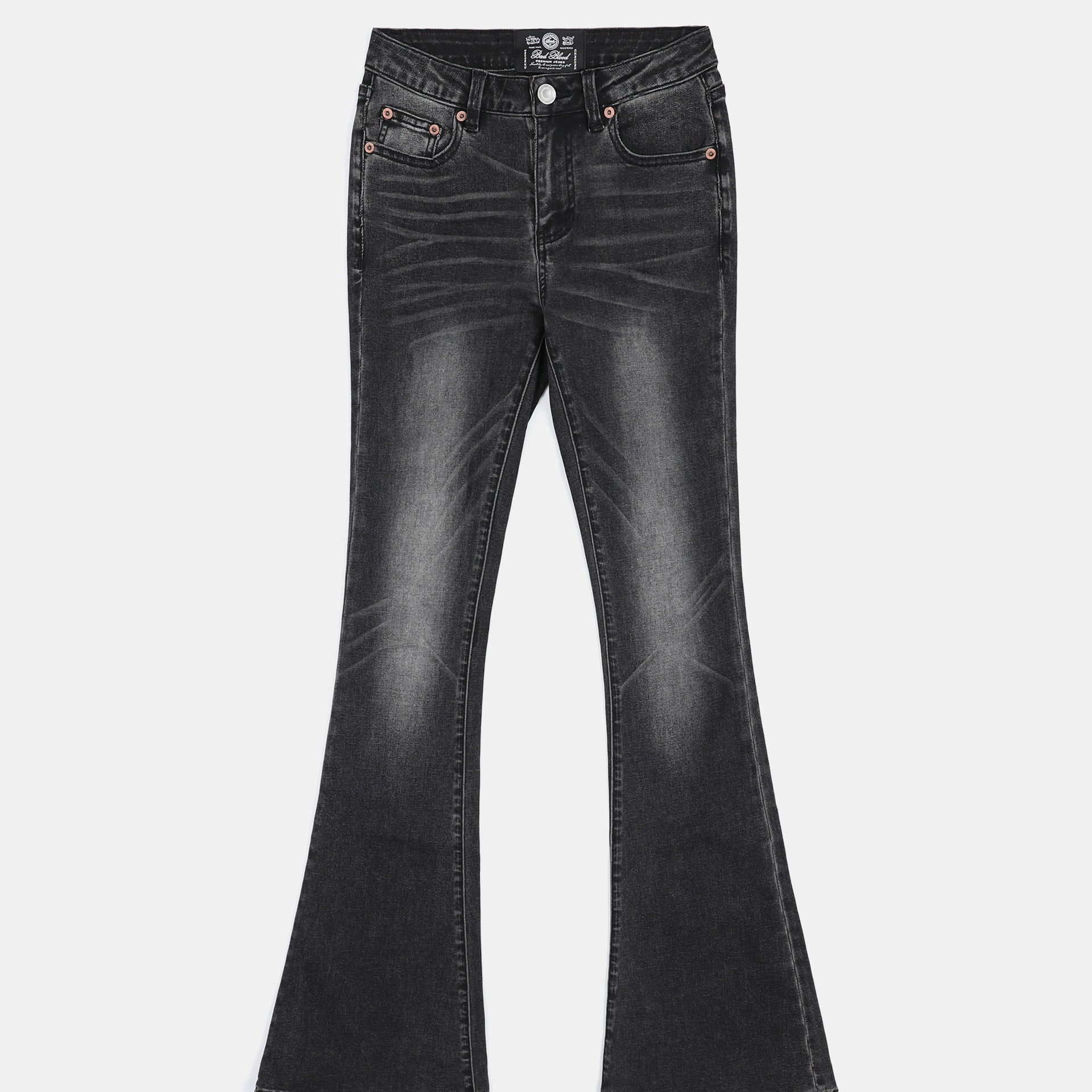 Badblood 0119 Low Rise Bootcut Jeans Black