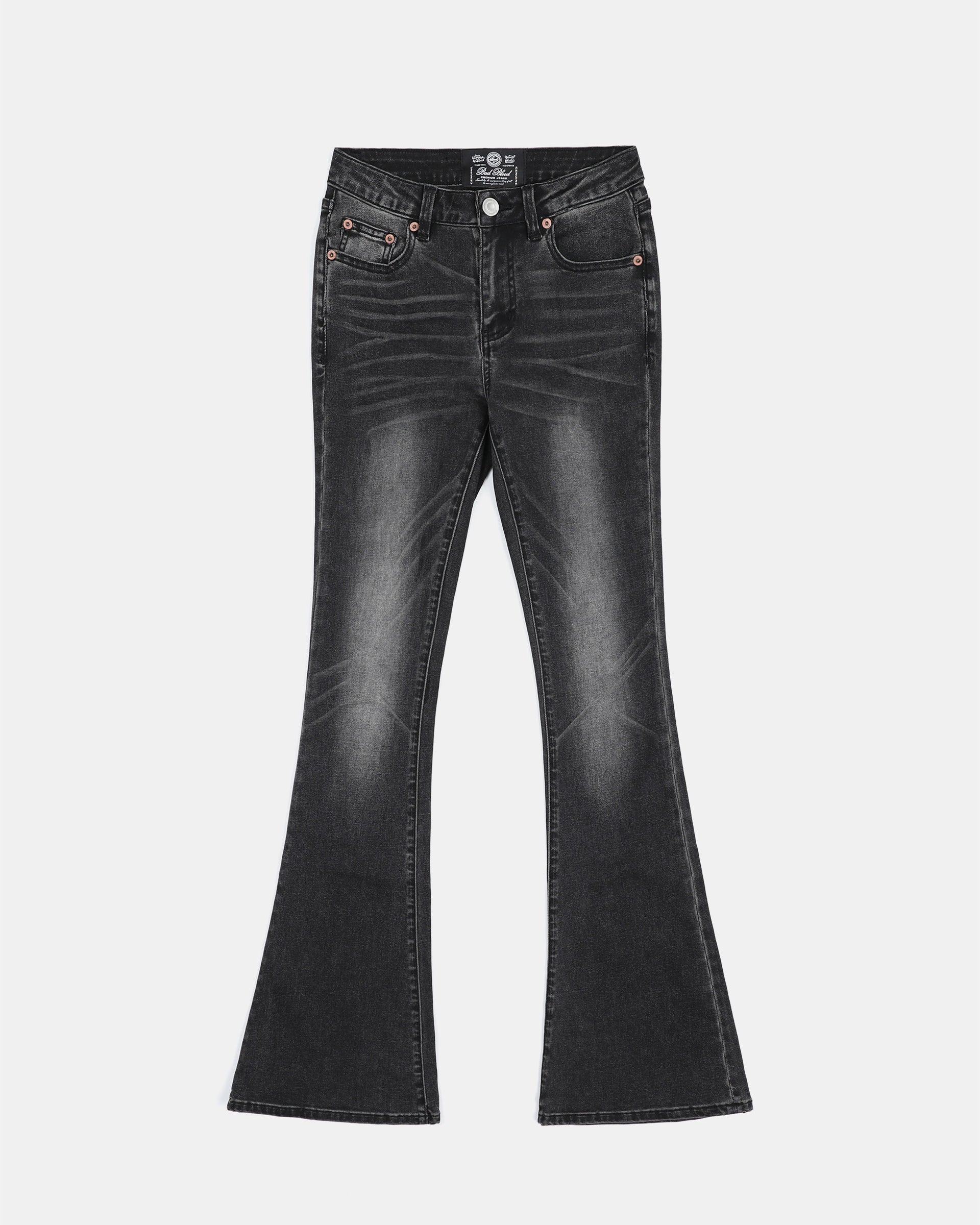 Badblood 0119 Low Rise Bootcut Jeans Black