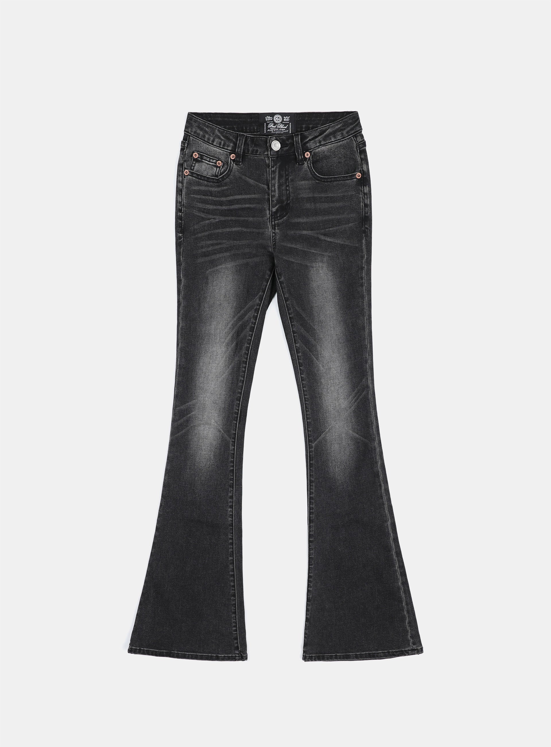 Badblood 0119 Low Rise Bootcut Jeans Black
