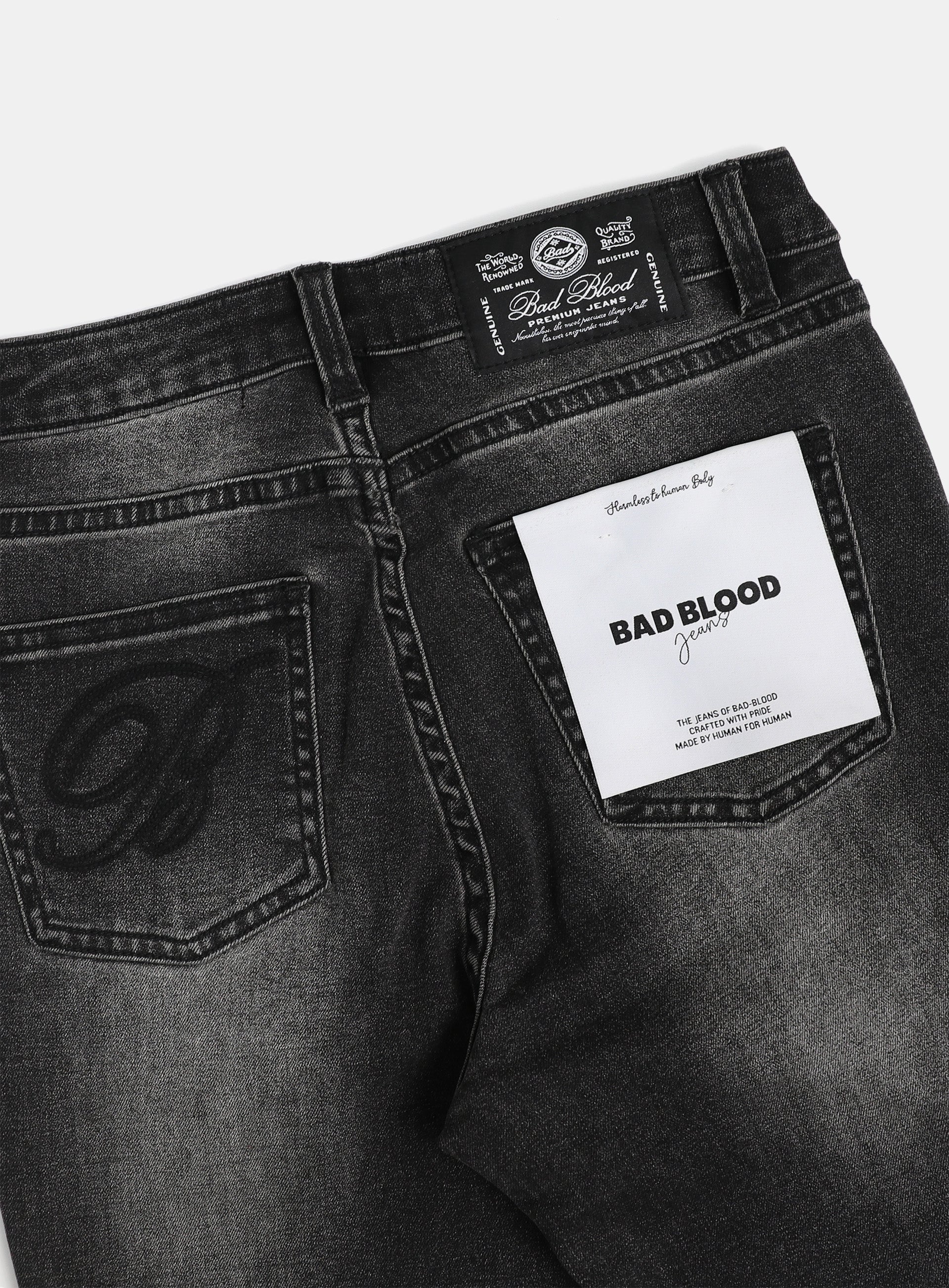 Badblood 0119 Low Rise Bootcut Jeans Black
