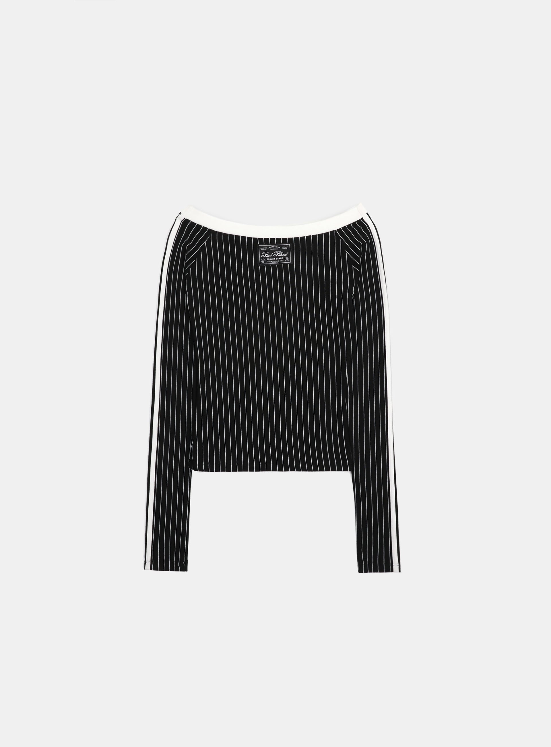 Badblood Classic Logo Off-Shoulder Top Black
