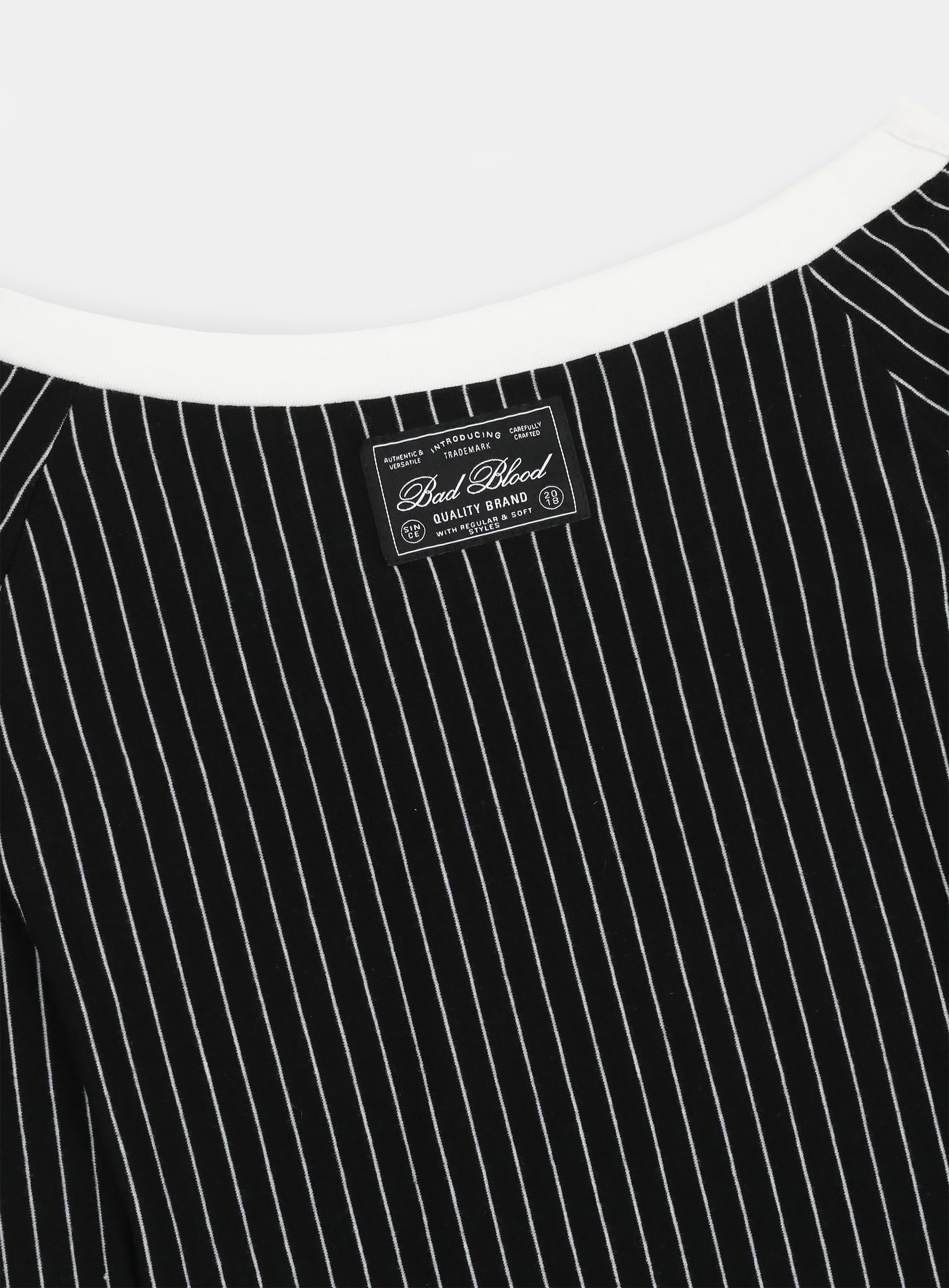 Badblood Classic Logo Off-Shoulder Top Black