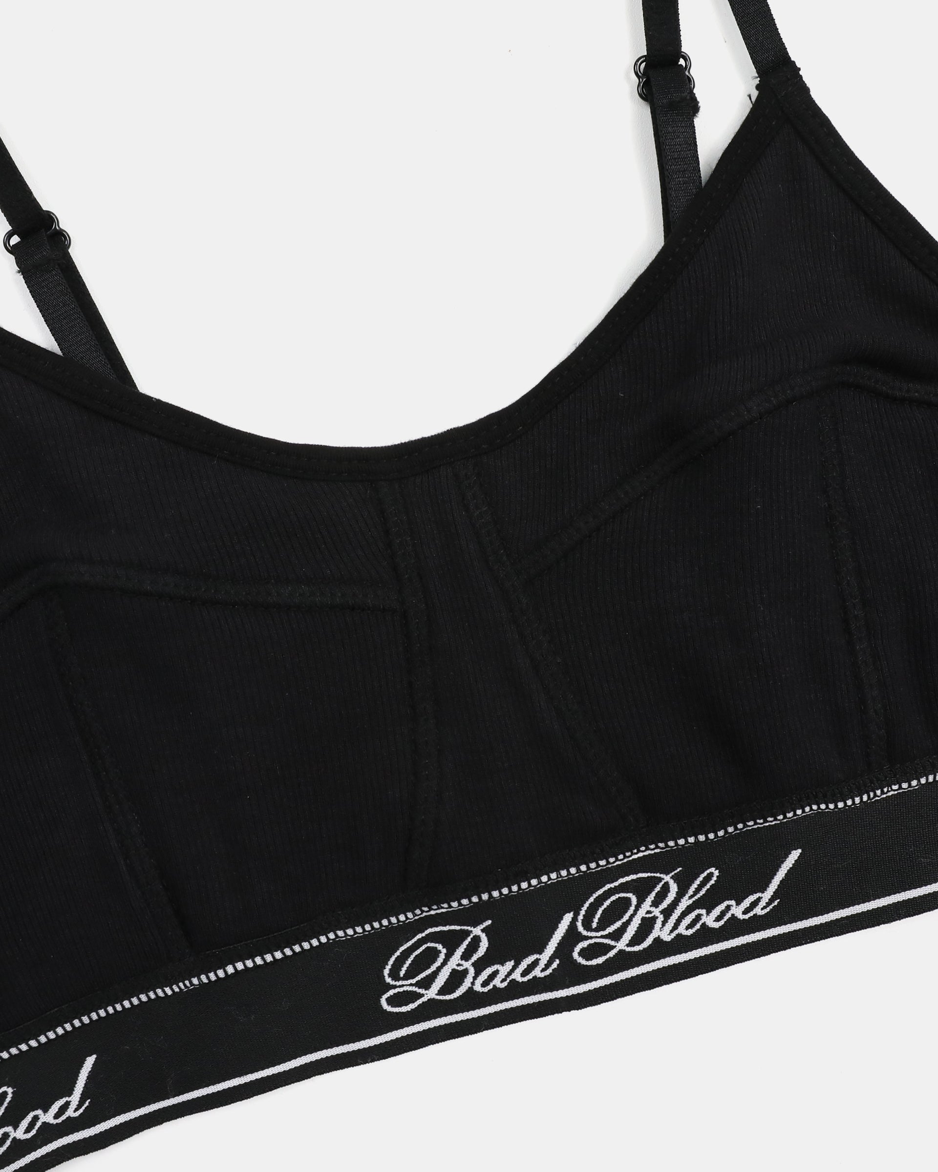 Badblood Classic Logo Triangle Bralette Black