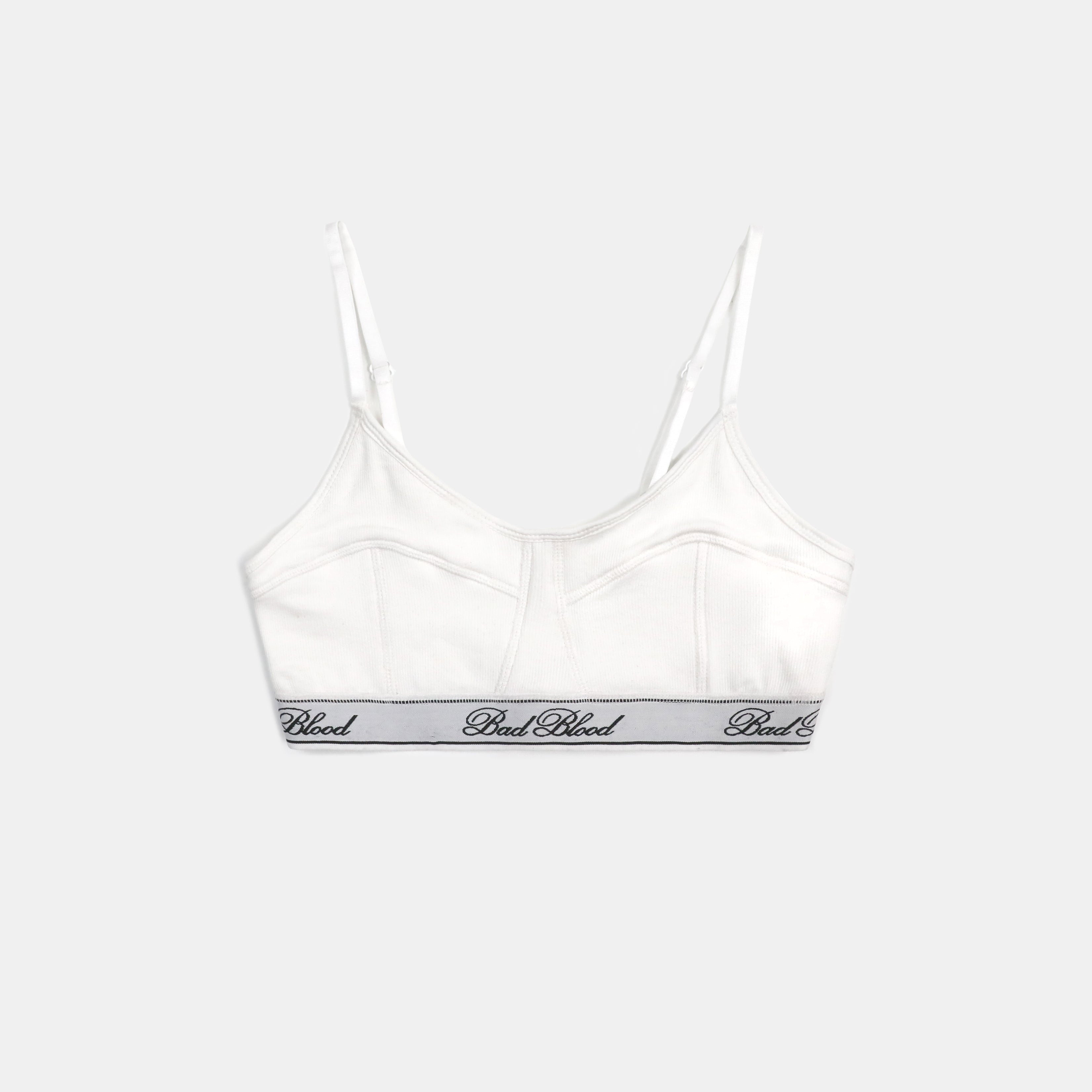 Badblood Classic Logo Triangle Bralette White