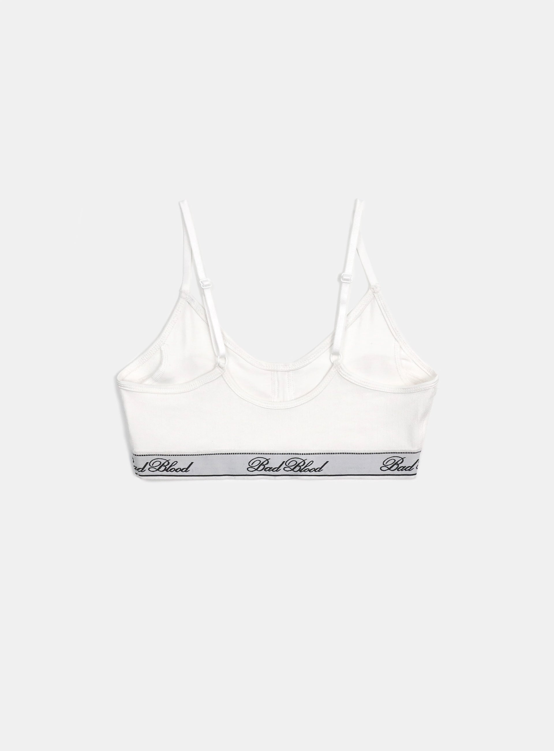 Badblood Classic Logo Triangle Bralette White