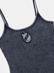 Badblood Rusty Denim String Tank Blue