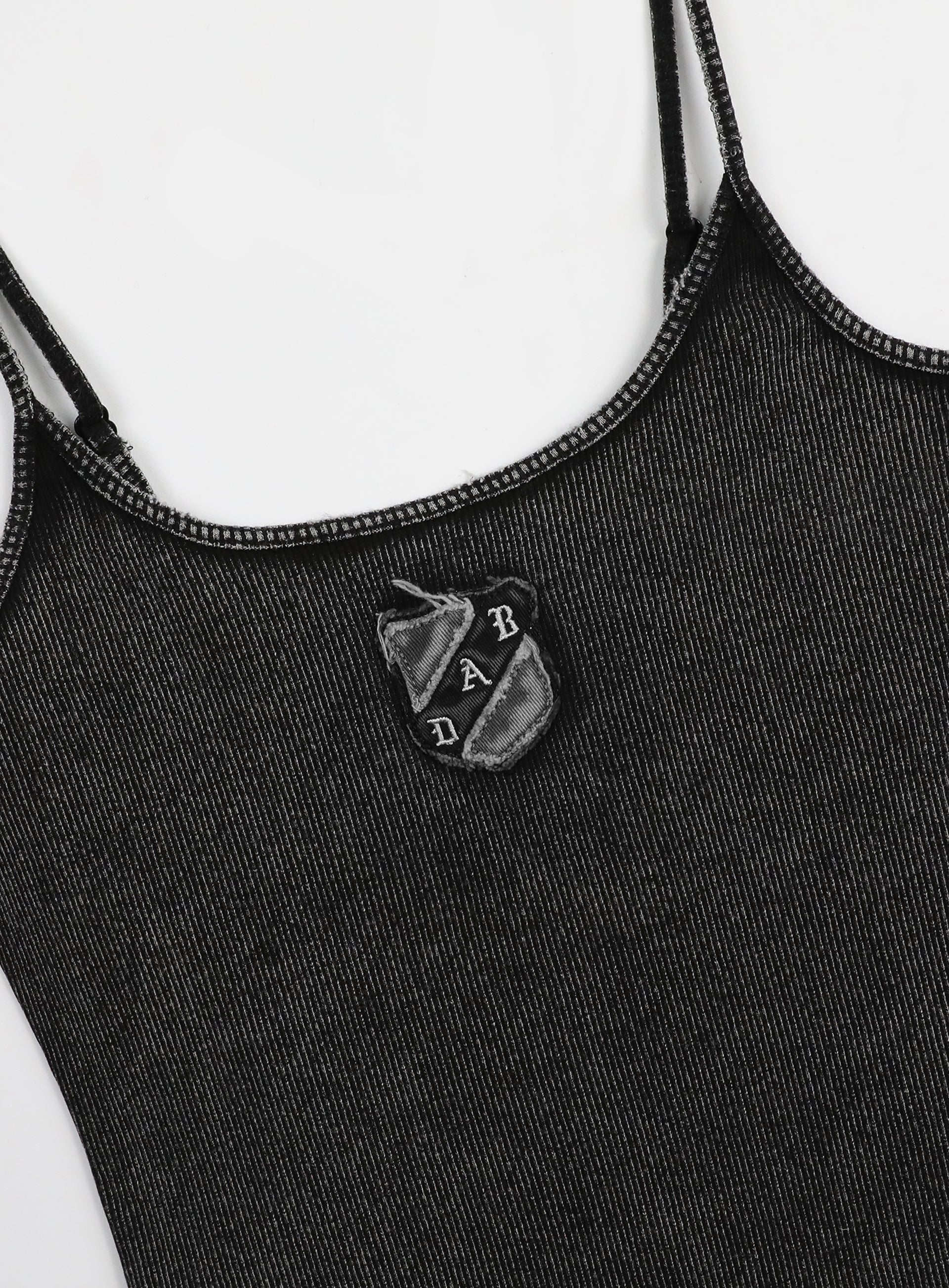 Badblood Rusty Denim String Tank Black