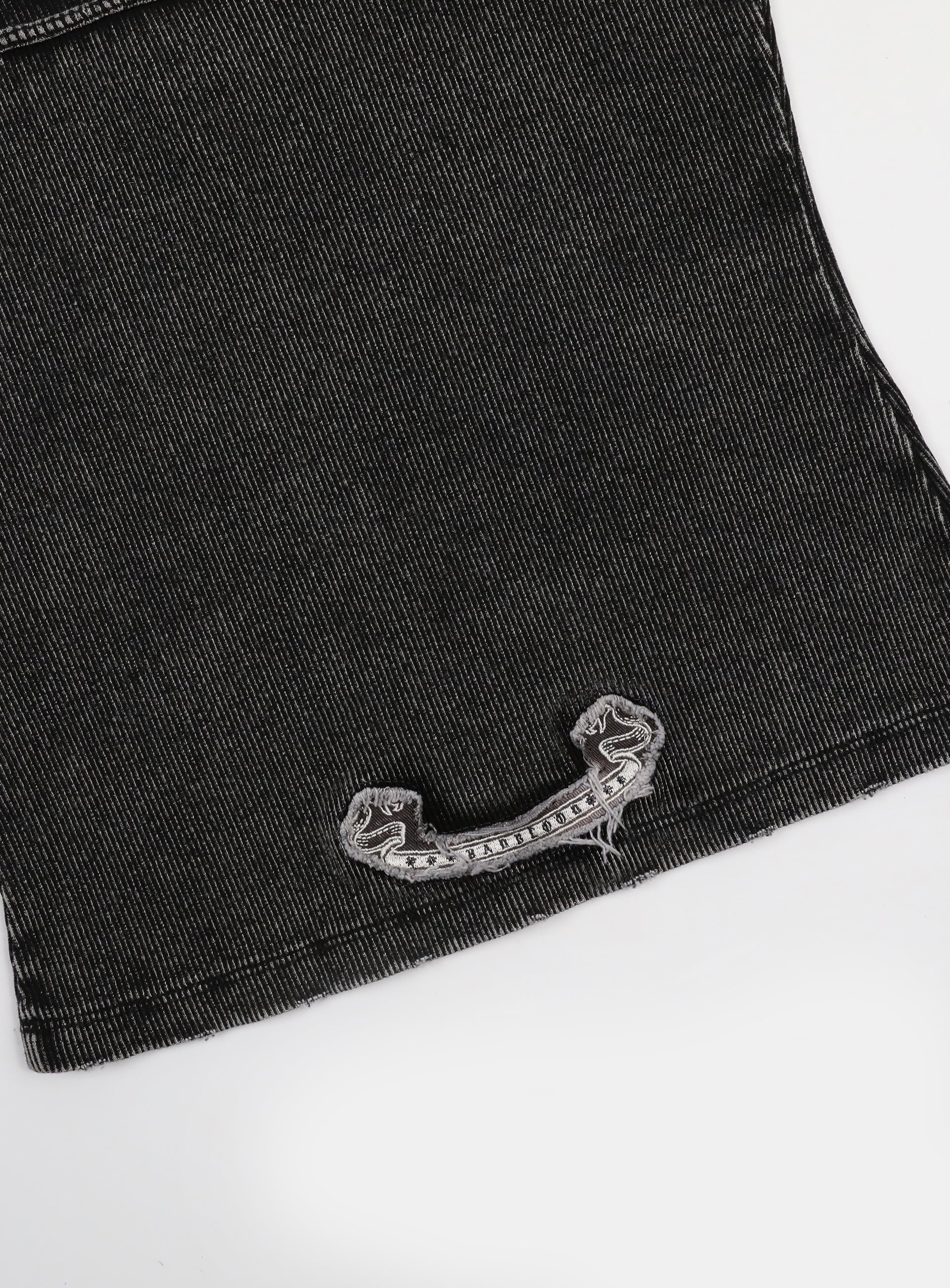 Badblood Rusty Denim String Tank Black