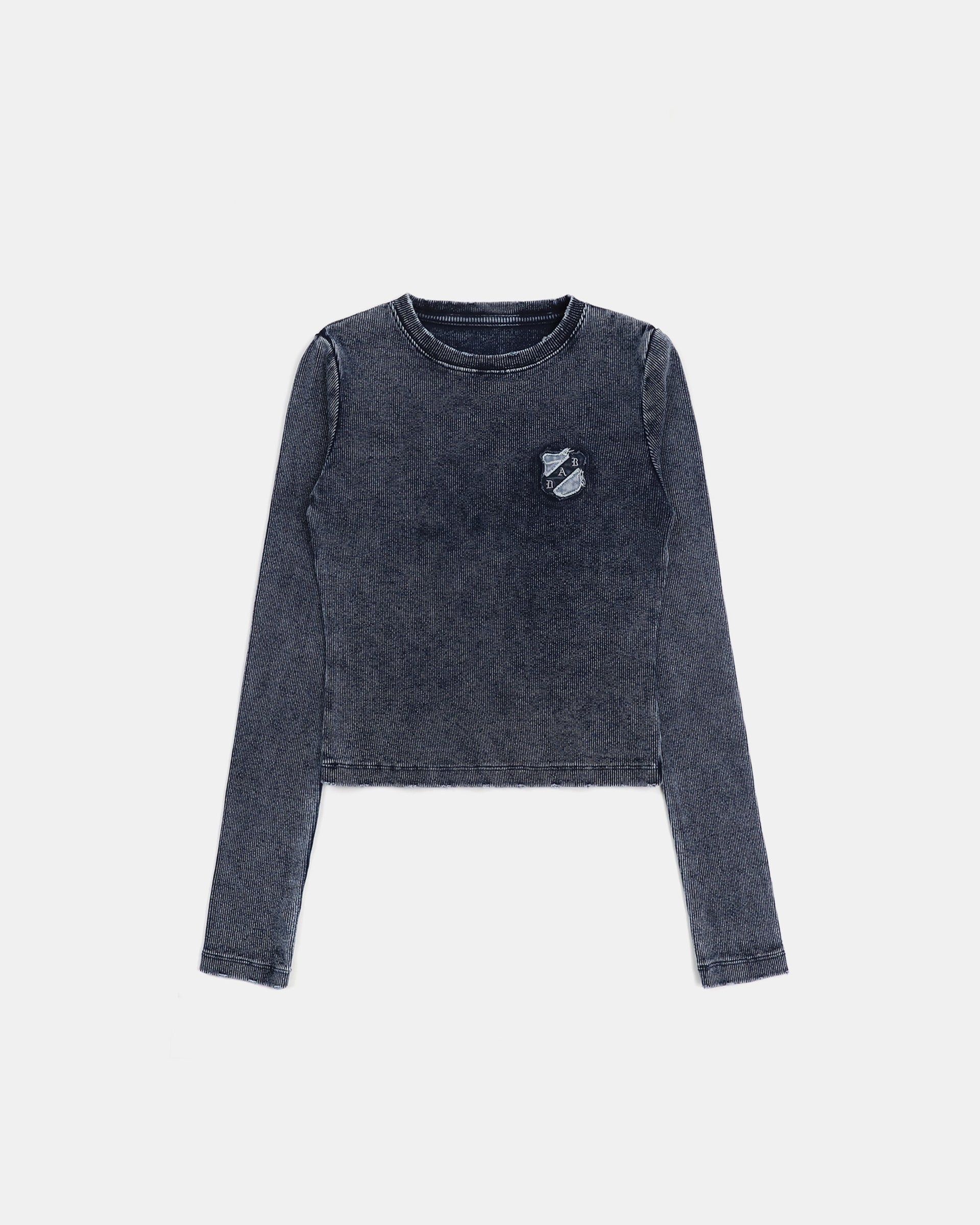 Badblood  Rusty Denim Muscle Long Sleeve Blue