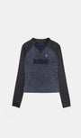 Badblood Rusty Denim V-Neck Long Sleeve Blue