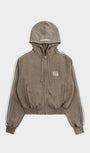 Badblood Billy Washed Hooded Zip-Up Sand