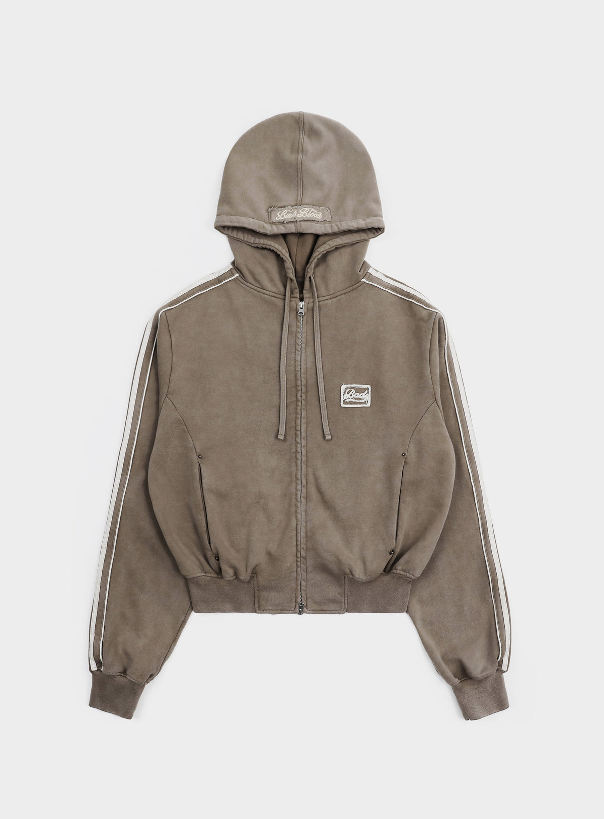 Badblood Billy Washed Hooded Zip-Up Sand