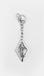 Badblood Bad Rhombus Keyring Shiny Silver