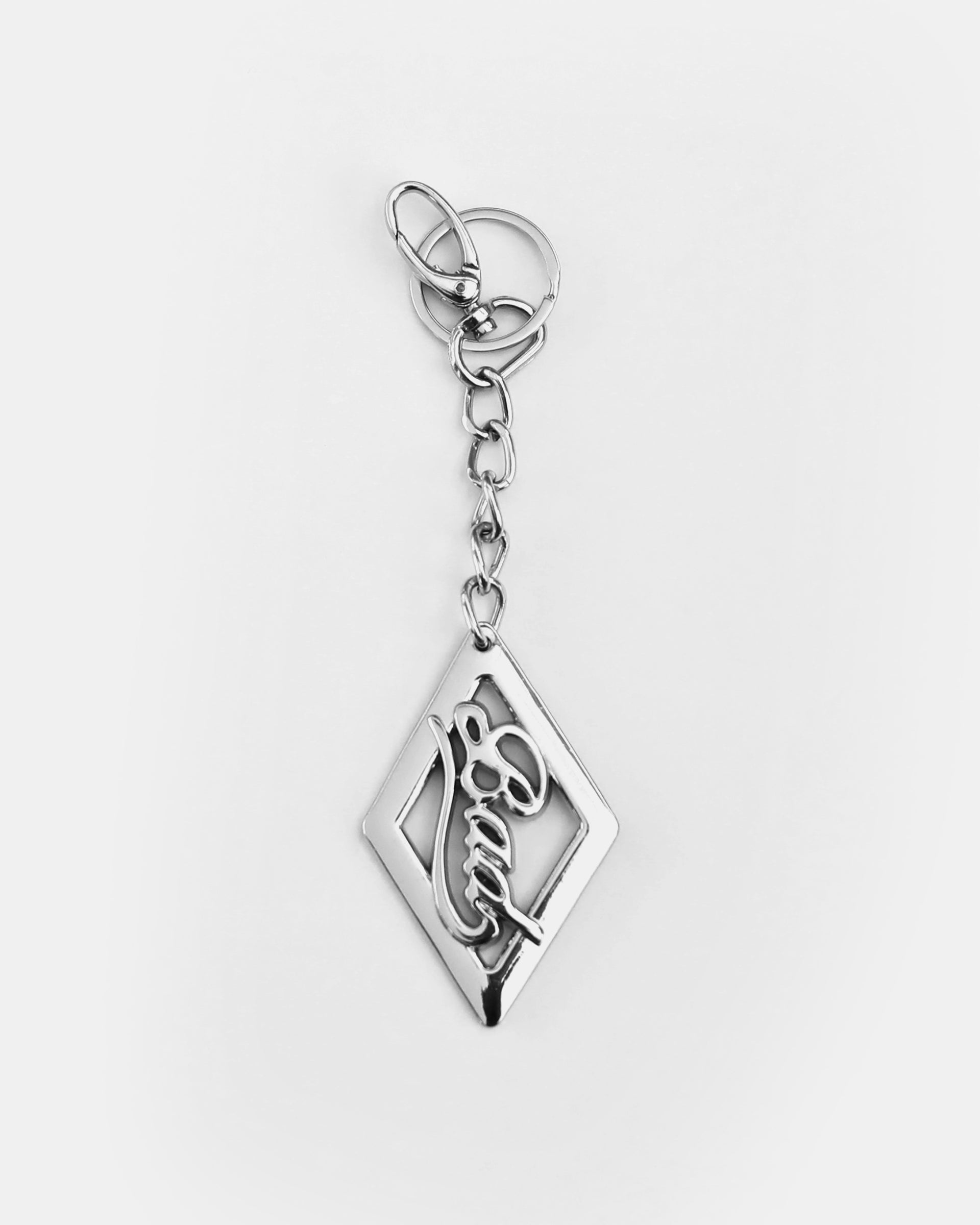 Badblood Bad Rhombus Keyring Shiny Silver