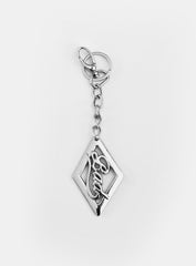 Badblood Bad Rhombus Keyring Shiny Silver