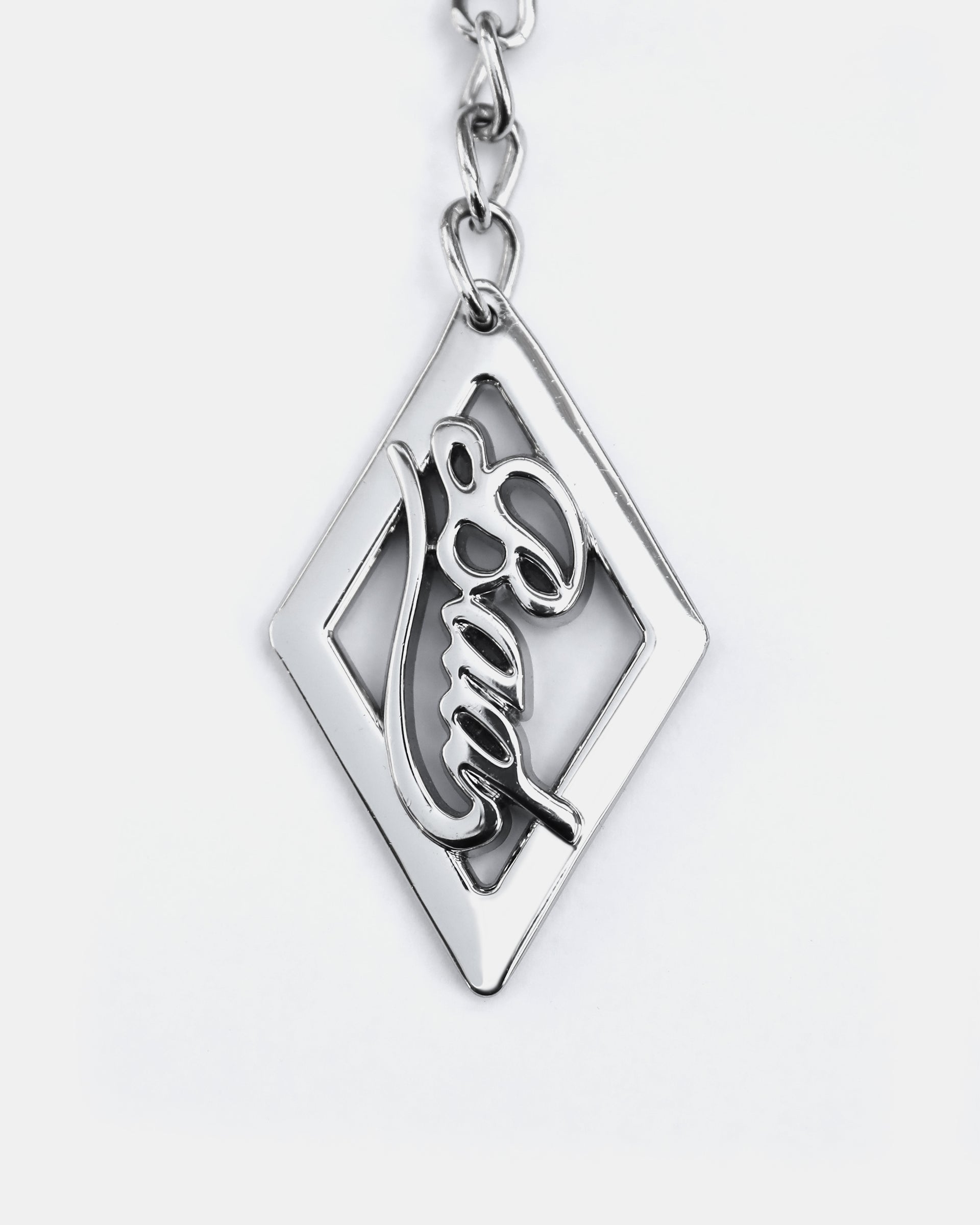 Badblood Bad Rhombus Keyring Shiny Silver
