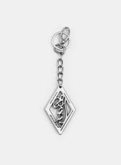 Badblood Bad Rhombus Keyring Shiny Silver