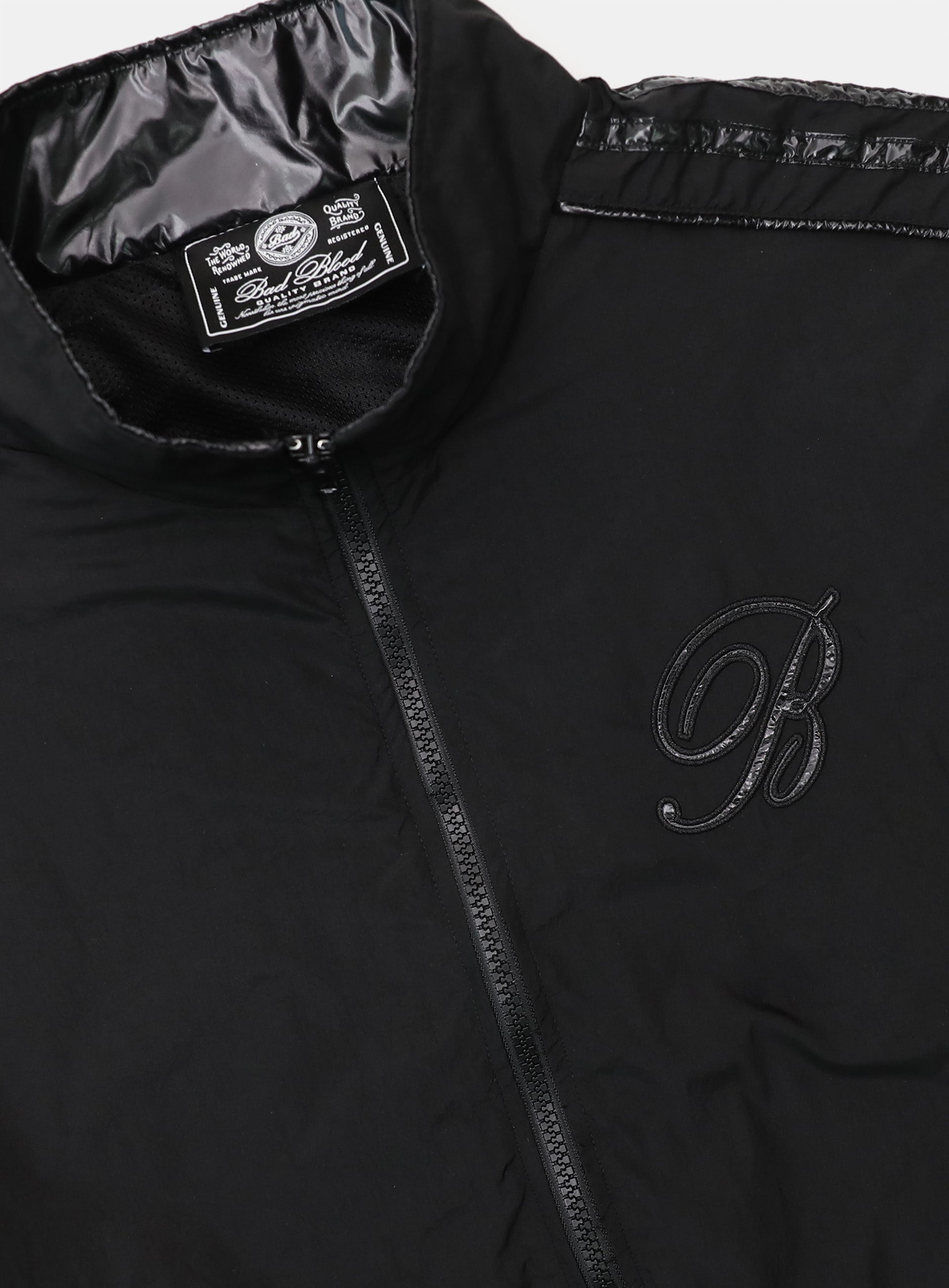 Badblood Dark Billy Nylon Track Jacket Black