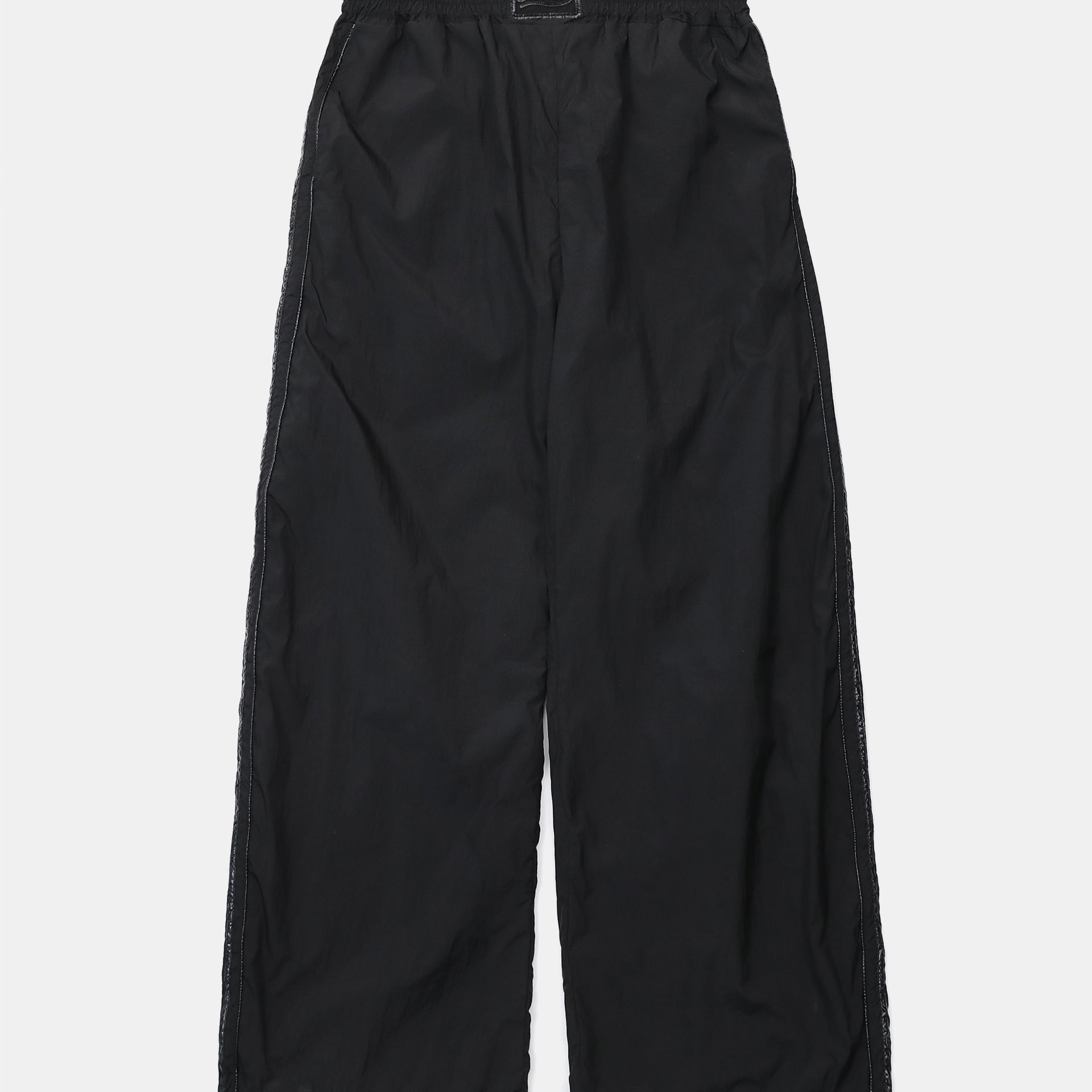 Badblood Dark Billy Nylon Curved Track Pants Black