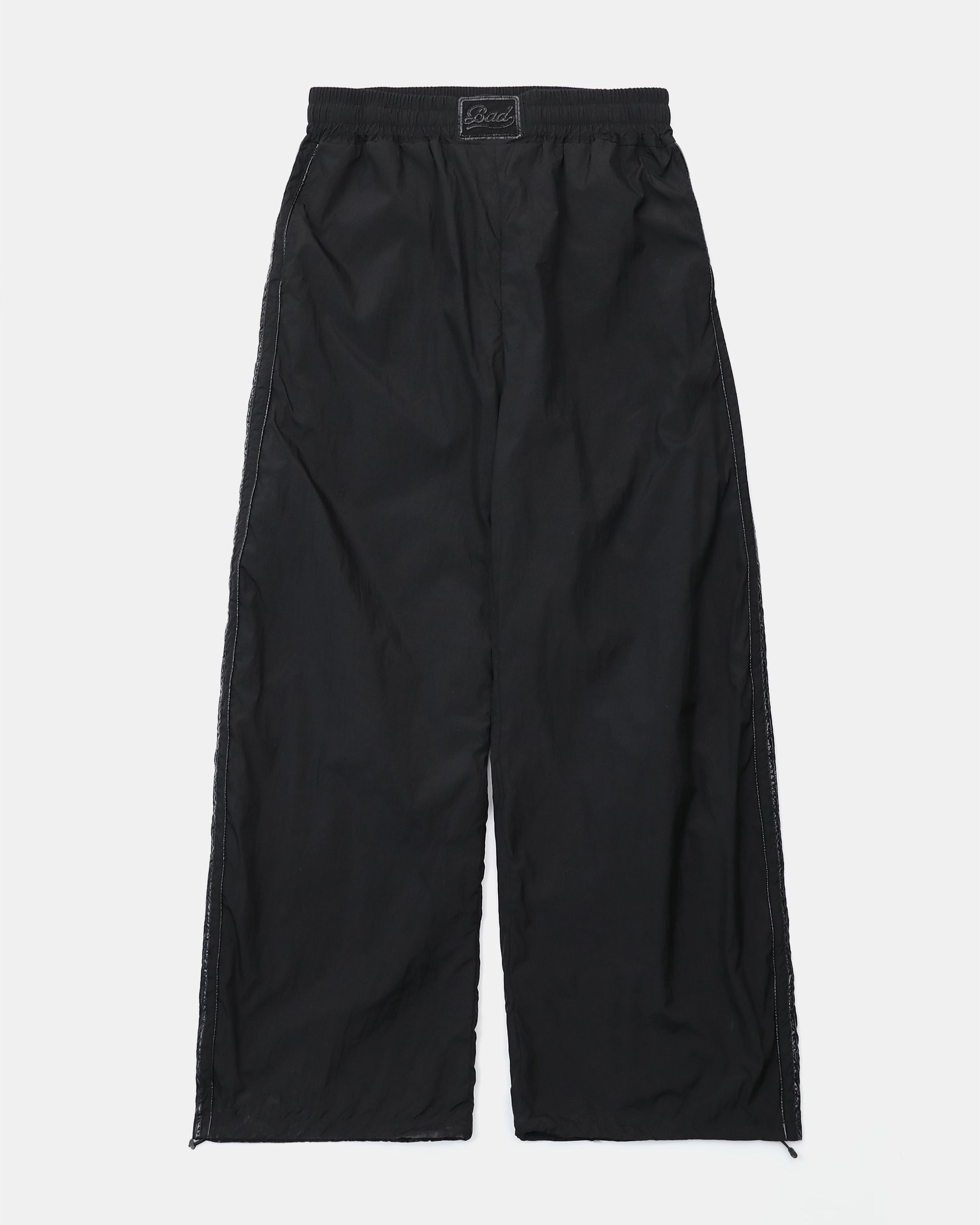 Badblood Dark Billy Nylon Curved Track Pants Black
