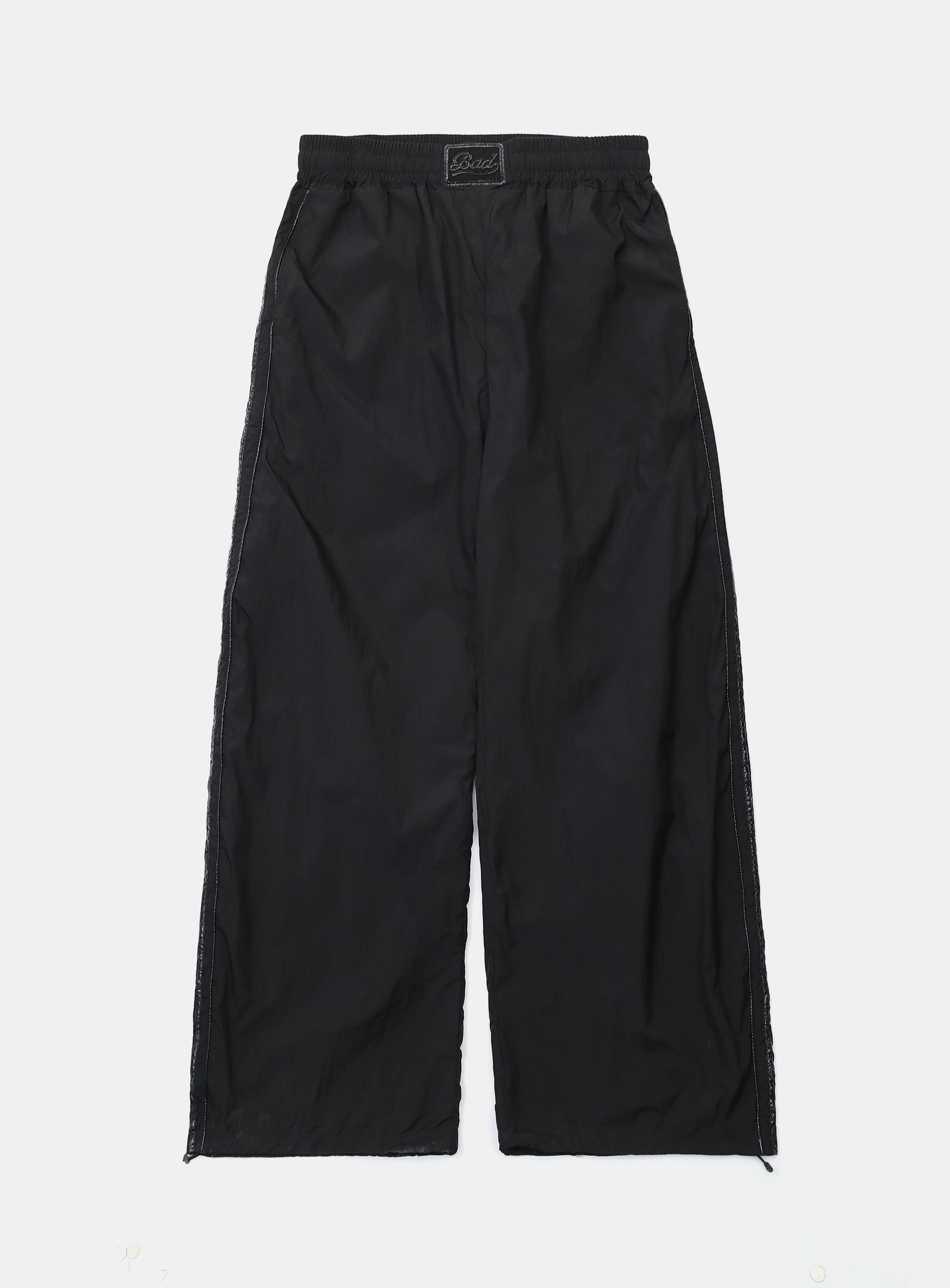 Badblood Dark Billy Nylon Curved Track Pants Black