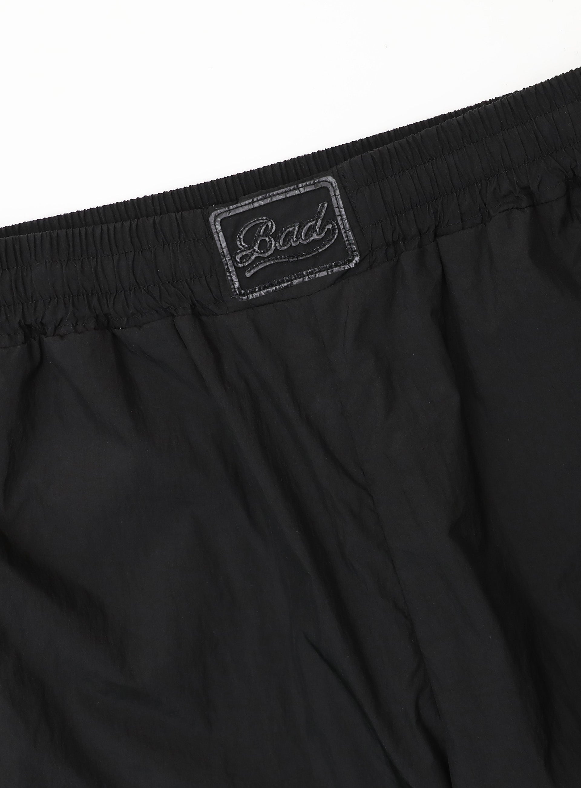 Badblood Dark Billy Nylon Curved Track Pants Black