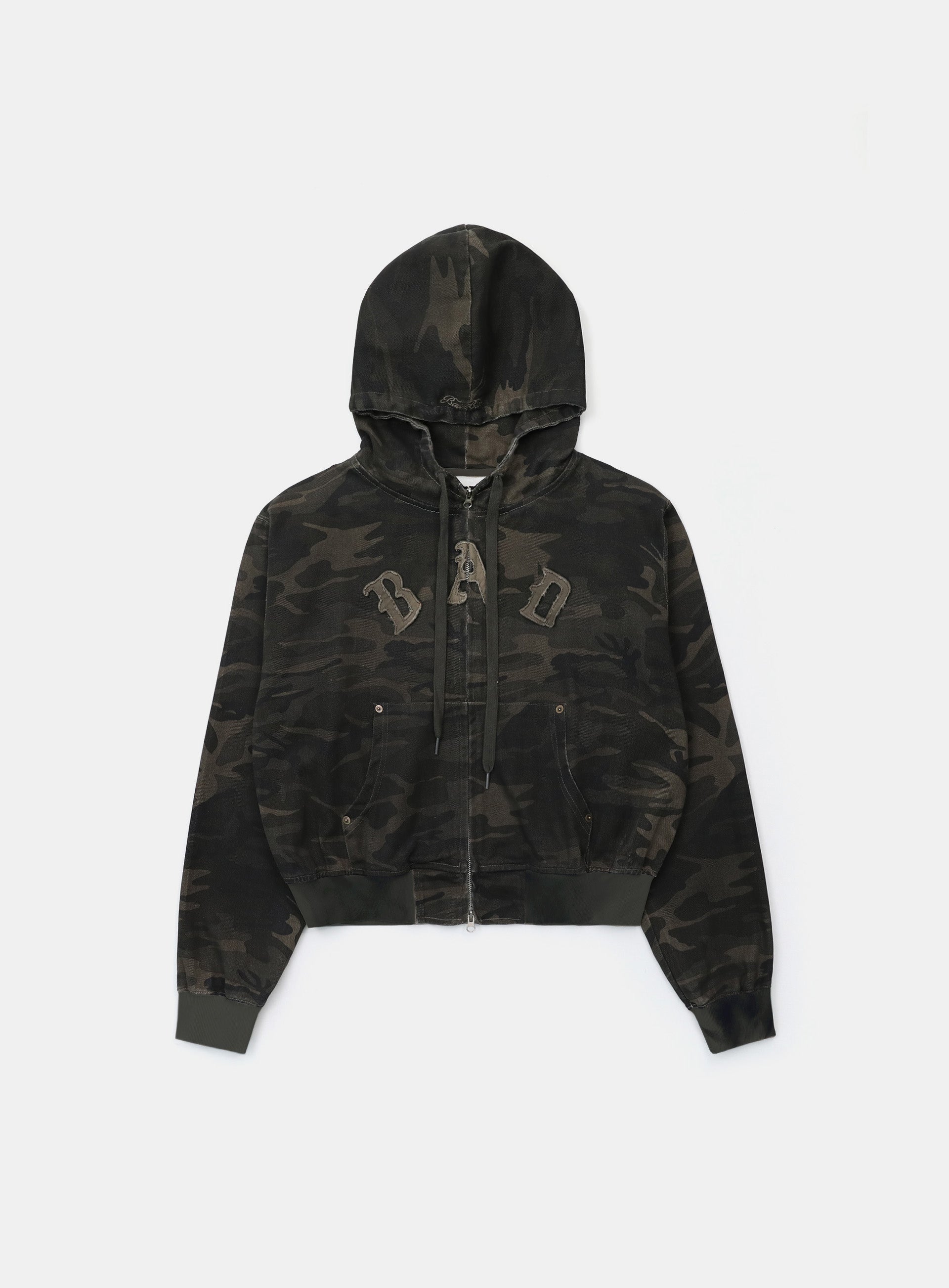 Badblood  Lion Patch Hoodie Dark Camo