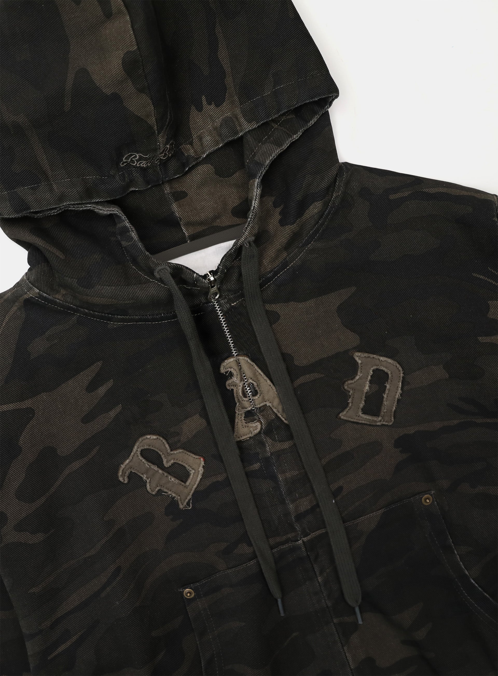 Badblood  Lion Patch Hoodie Dark Camo