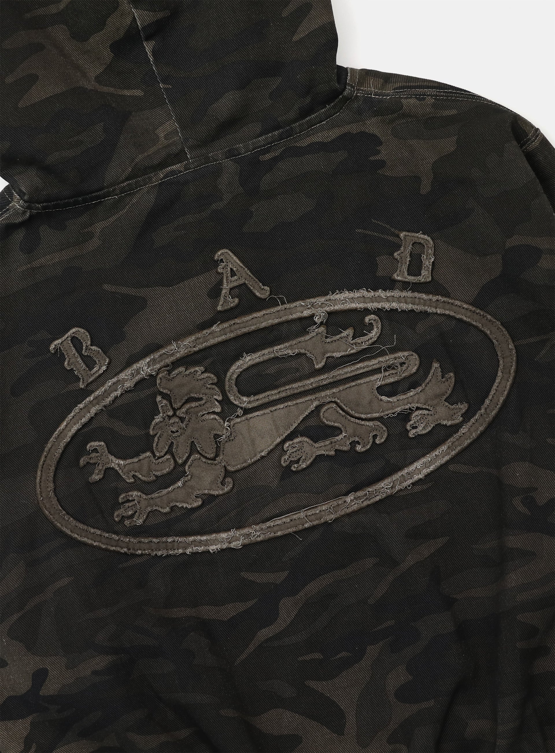 Badblood  Lion Patch Hoodie Dark Camo
