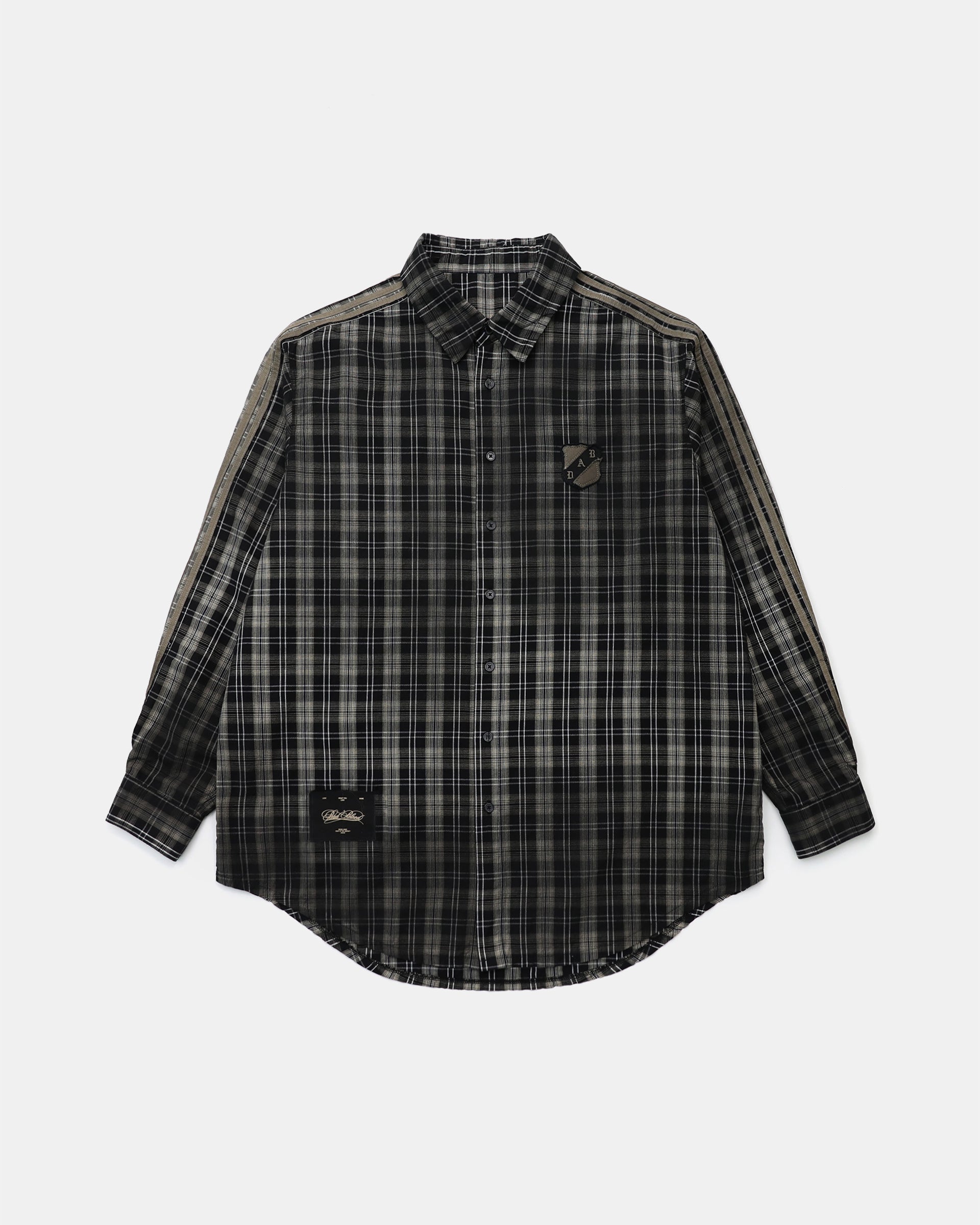 Badblood Vintage Billy Check Shirt Large Fit Black