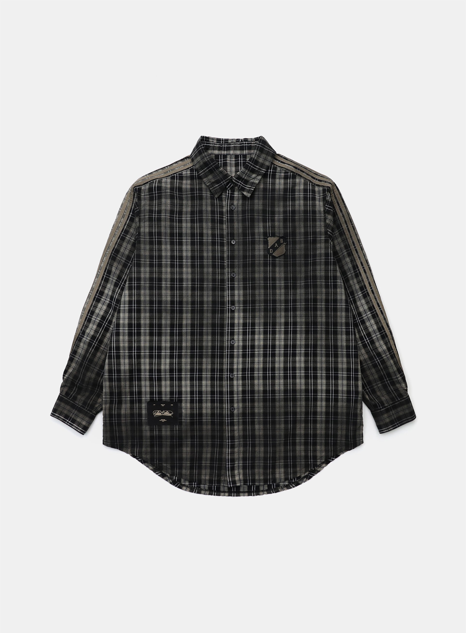 Badblood Vintage Billy Check Shirt Large Fit Black