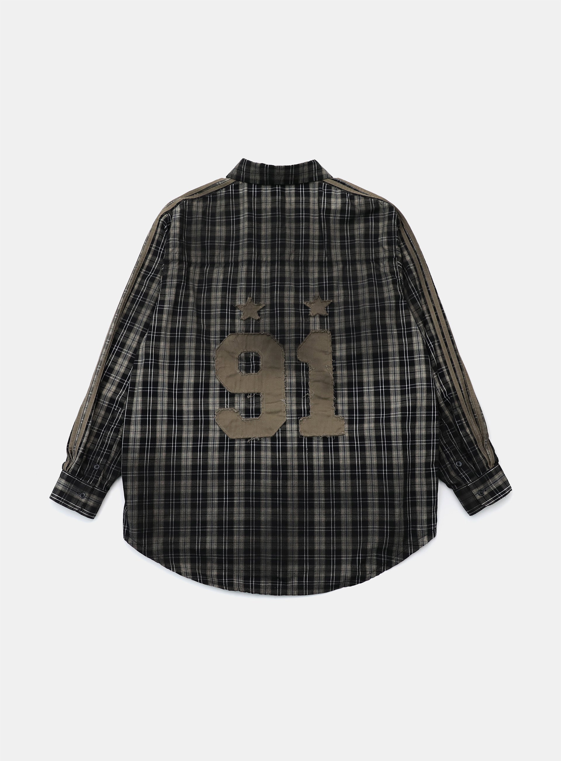 Badblood Vintage Billy Check Shirt Large Fit Black