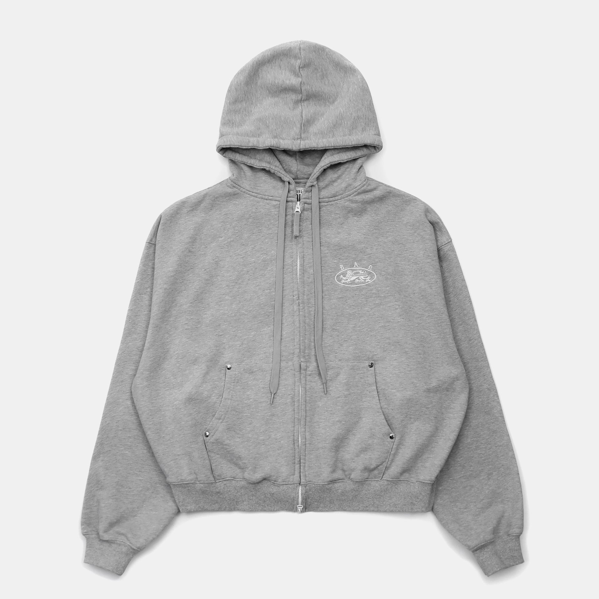 Badblood Mystic Capsule Hooded Zip-Up Grey