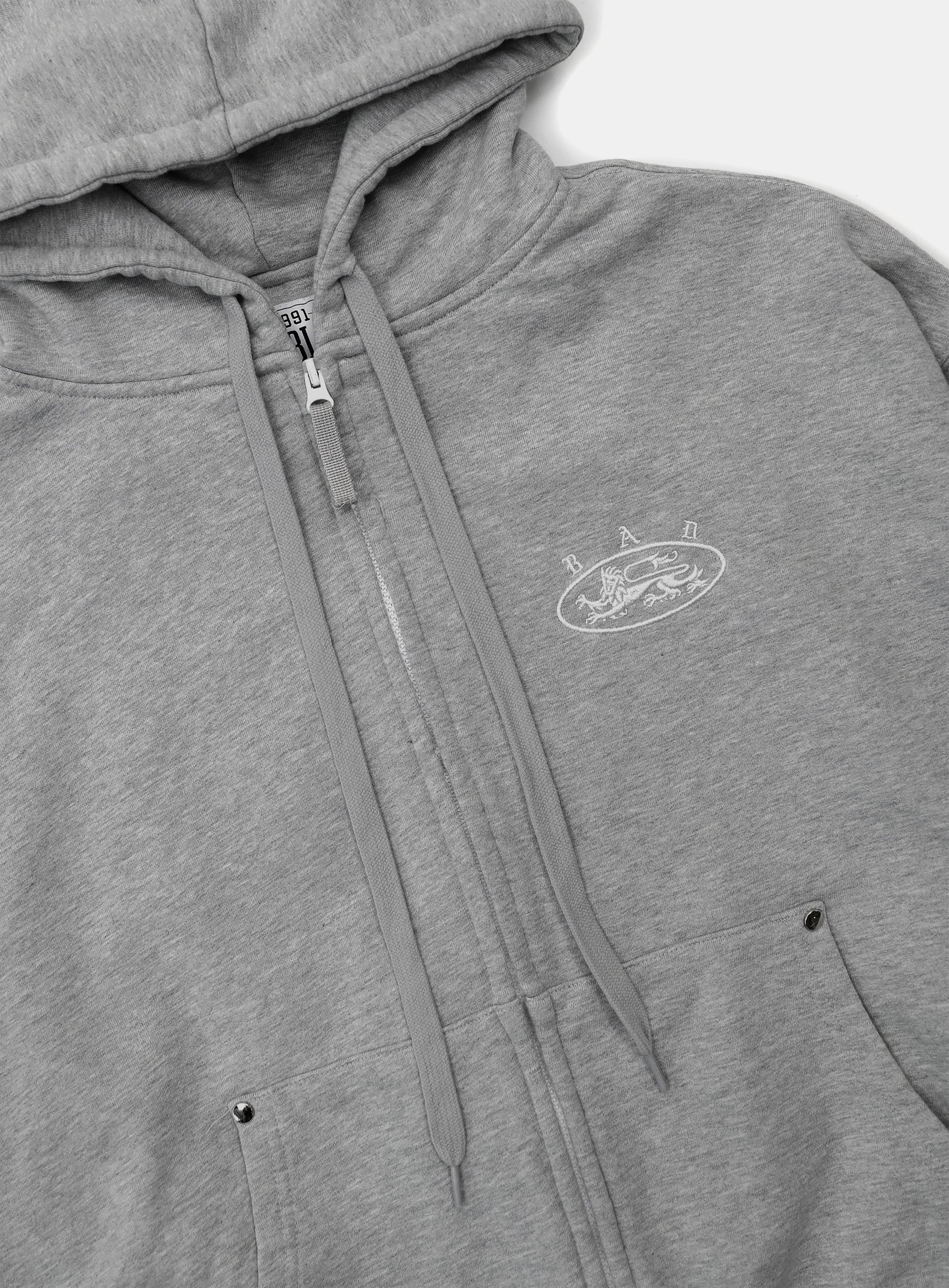 Badblood Mystic Capsule Hooded Zip-Up Grey