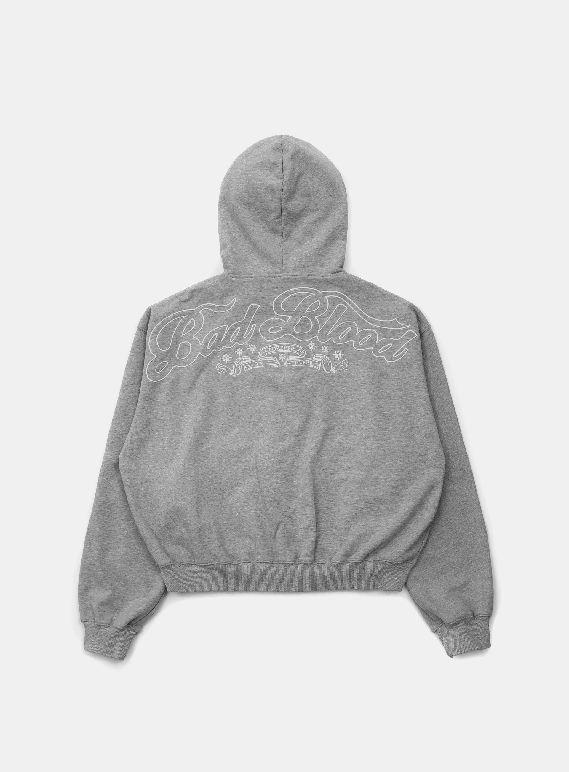 Badblood Mystic Capsule Hooded Zip-Up Grey