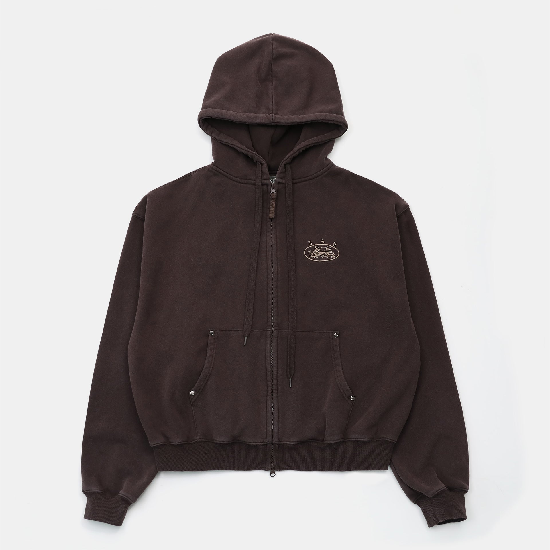 Badblood Mystic Capsule Hooded Zip-Up Brown