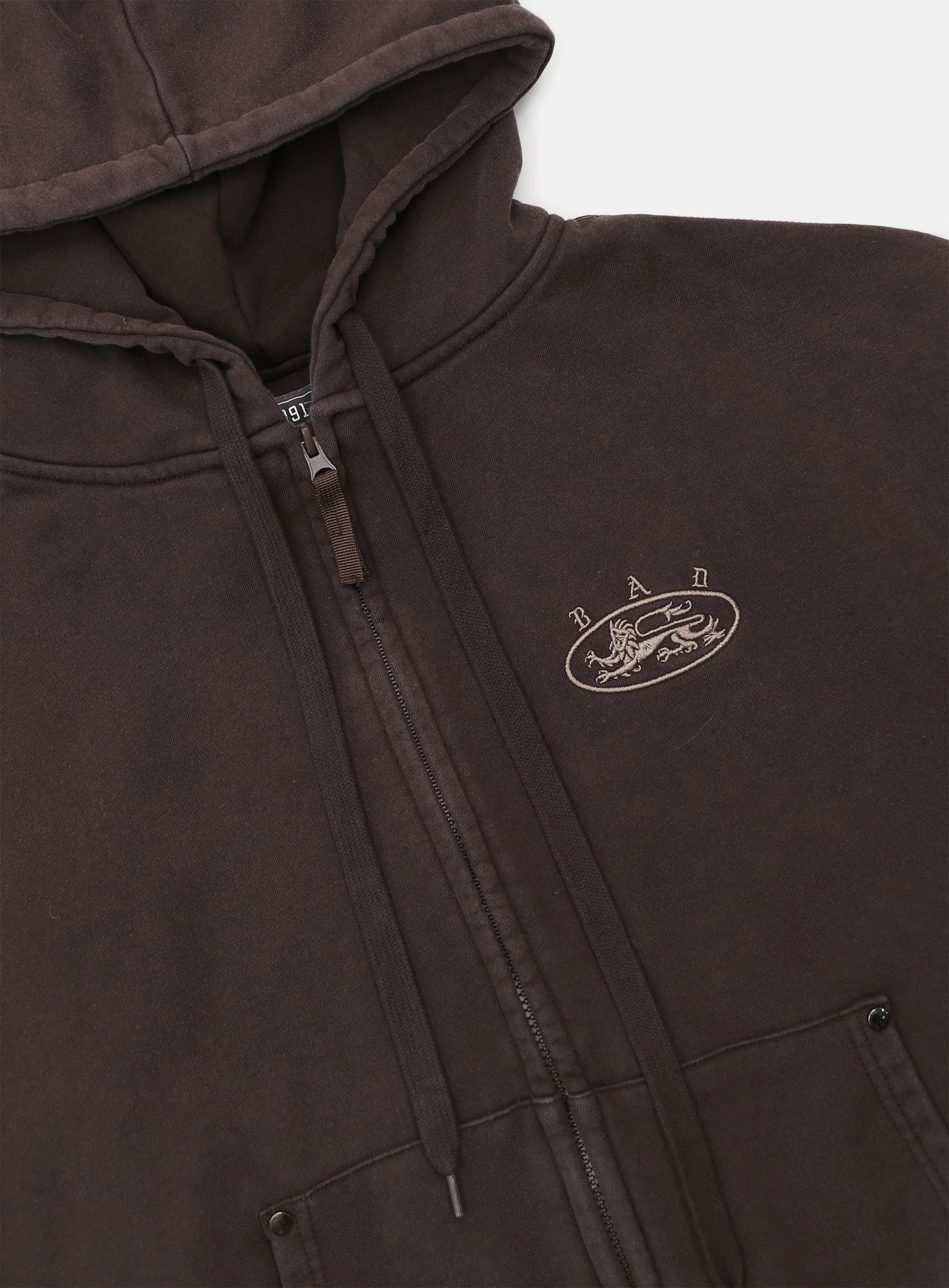 Badblood Mystic Capsule Hooded Zip-Up Brown