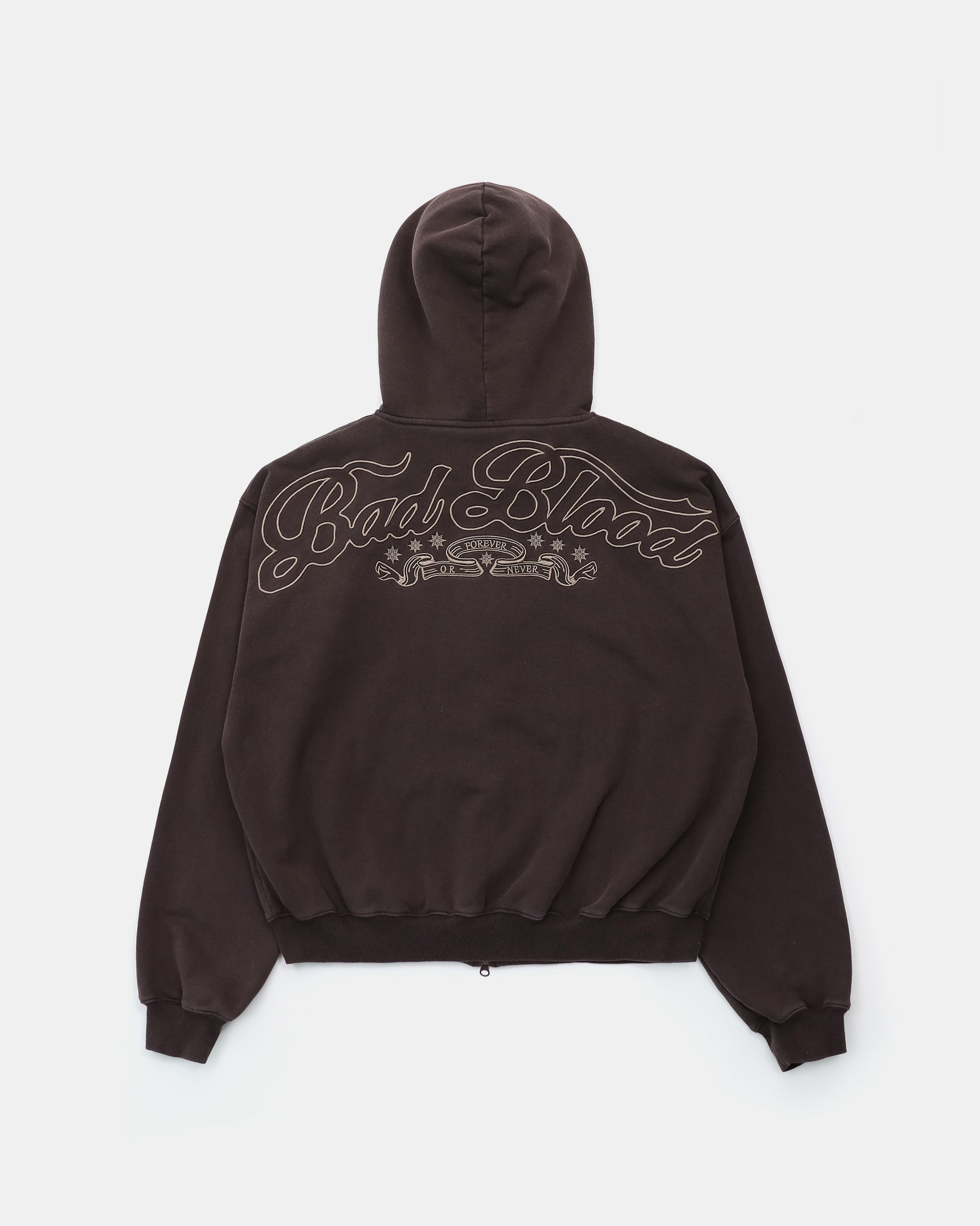 Badblood Mystic Capsule Hooded Zip-Up Brown