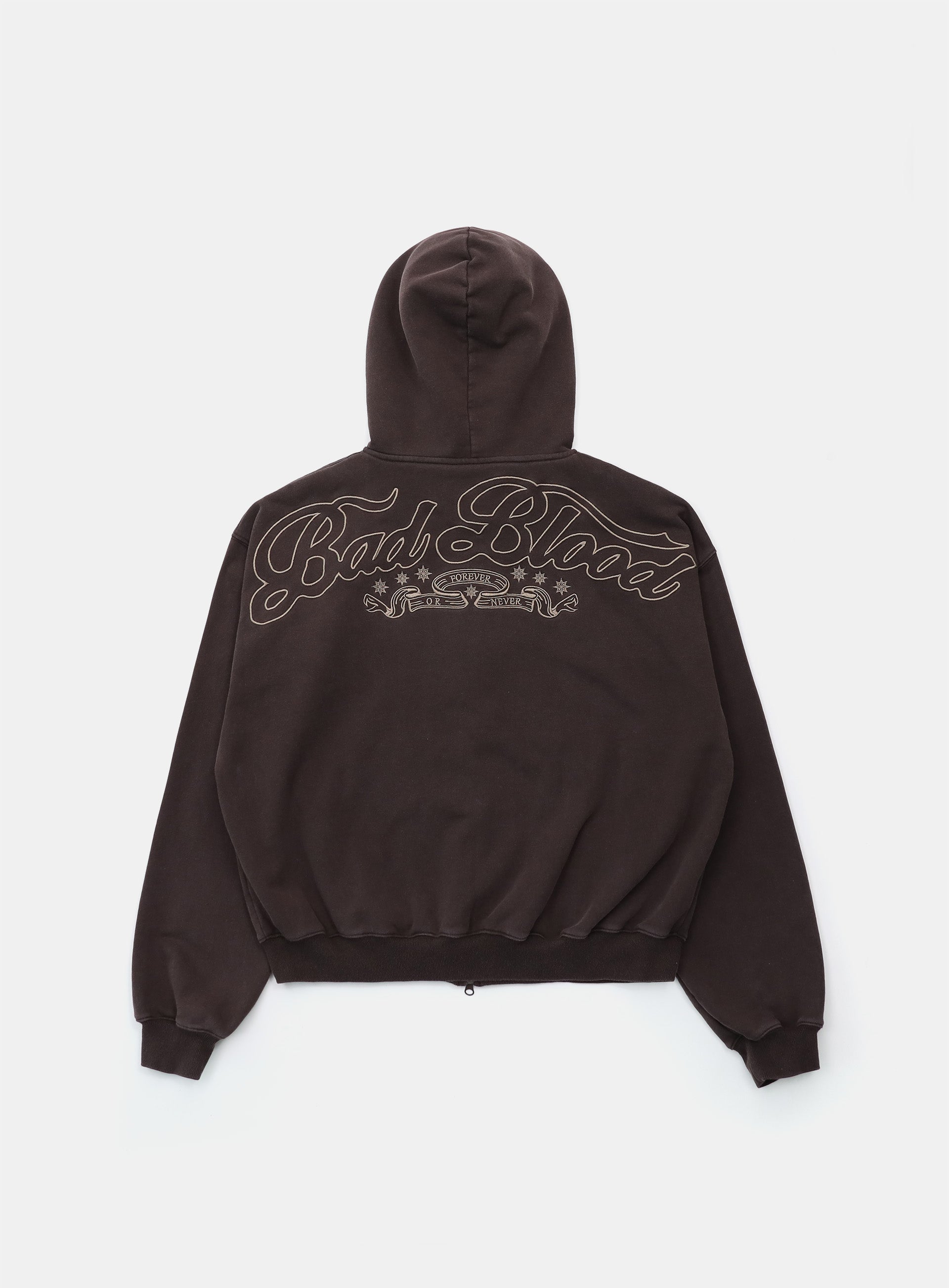 Badblood Mystic Capsule Hooded Zip-Up Brown