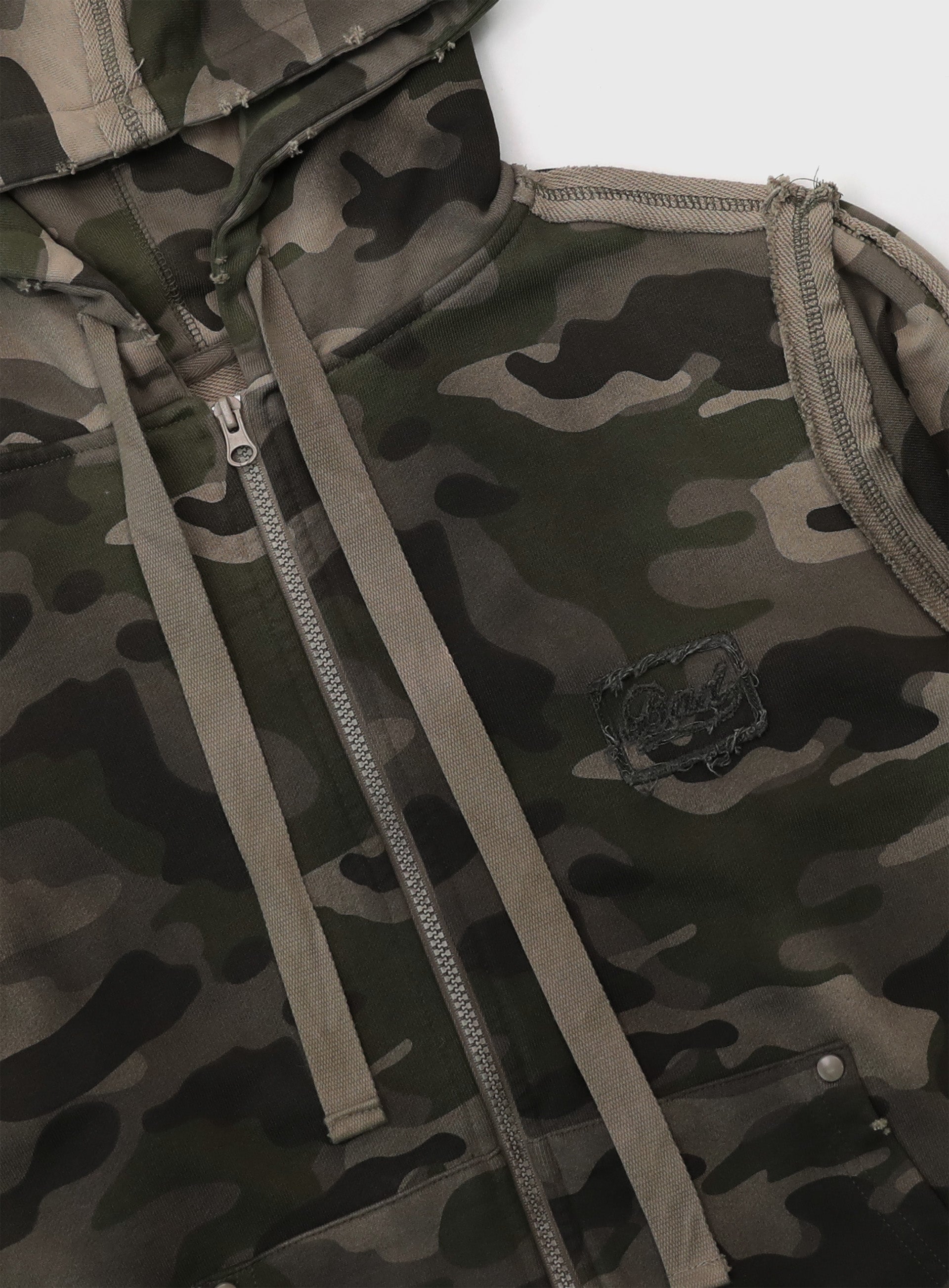 Badblood  Low Edge Hoodie Slim Fit Light Camo