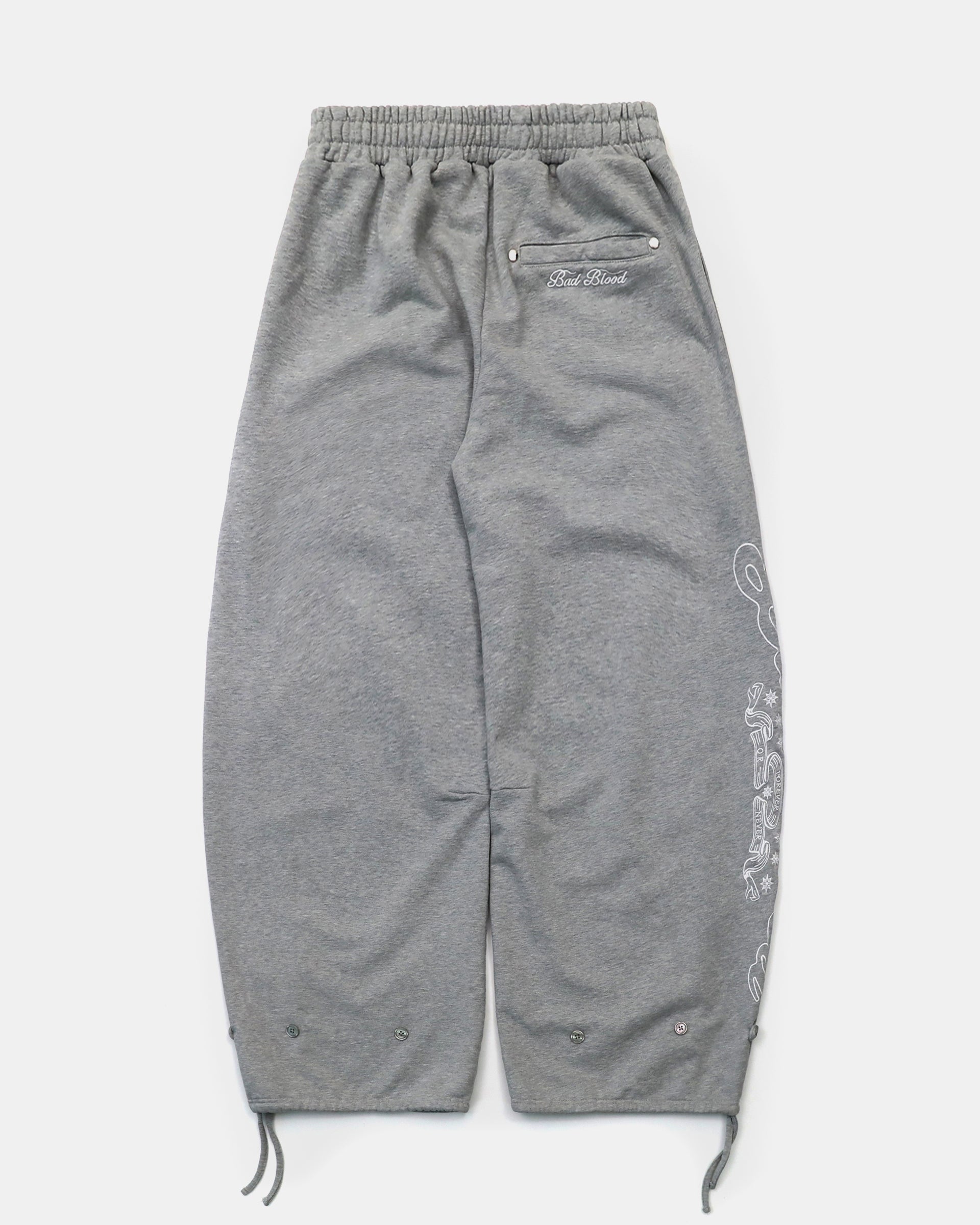 Badblood Mystic Capsule 2 Way Curved Jogger Trousers Grey