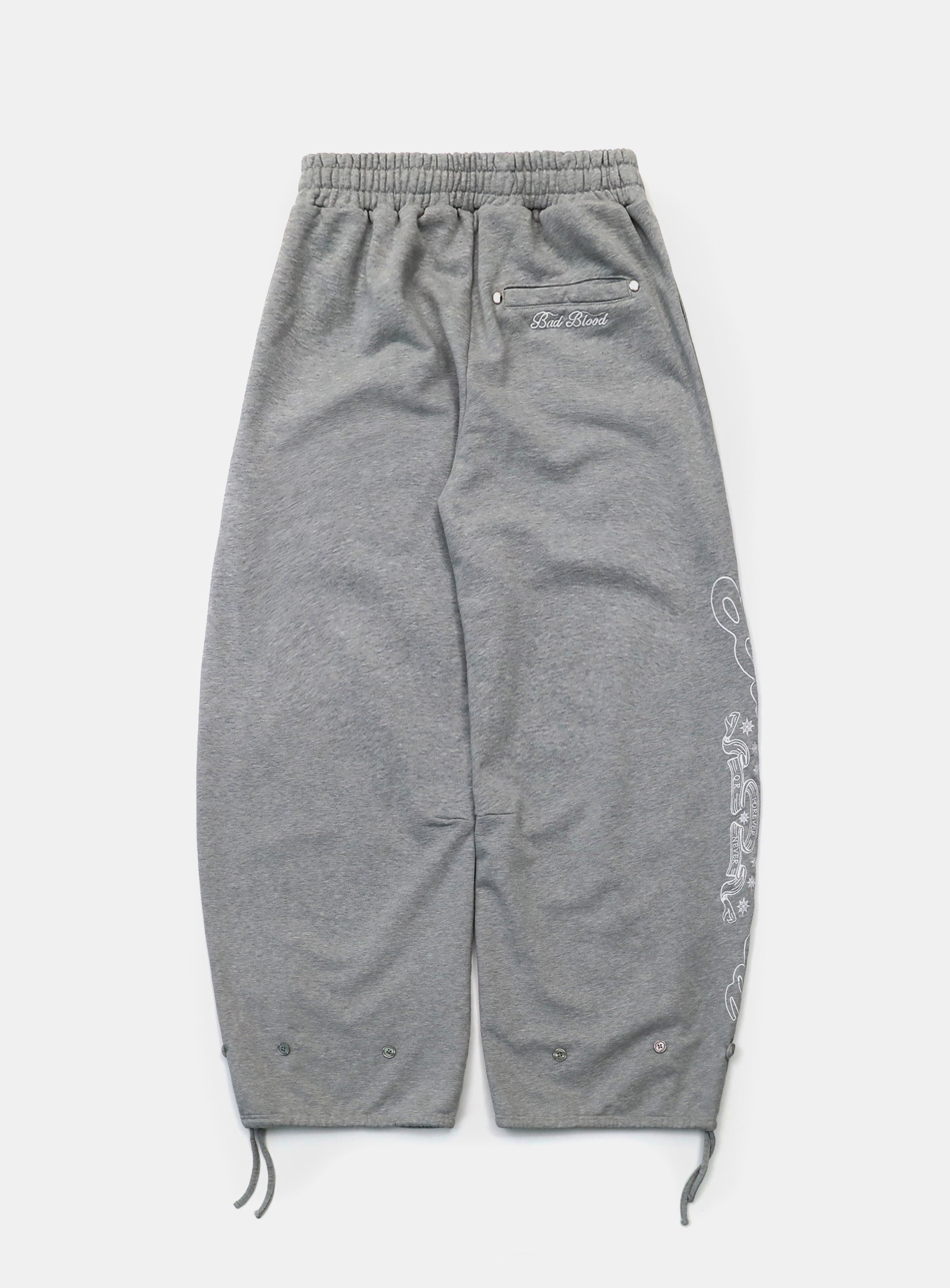 Badblood Mystic Capsule 2 Way Curved Jogger Trousers Grey
